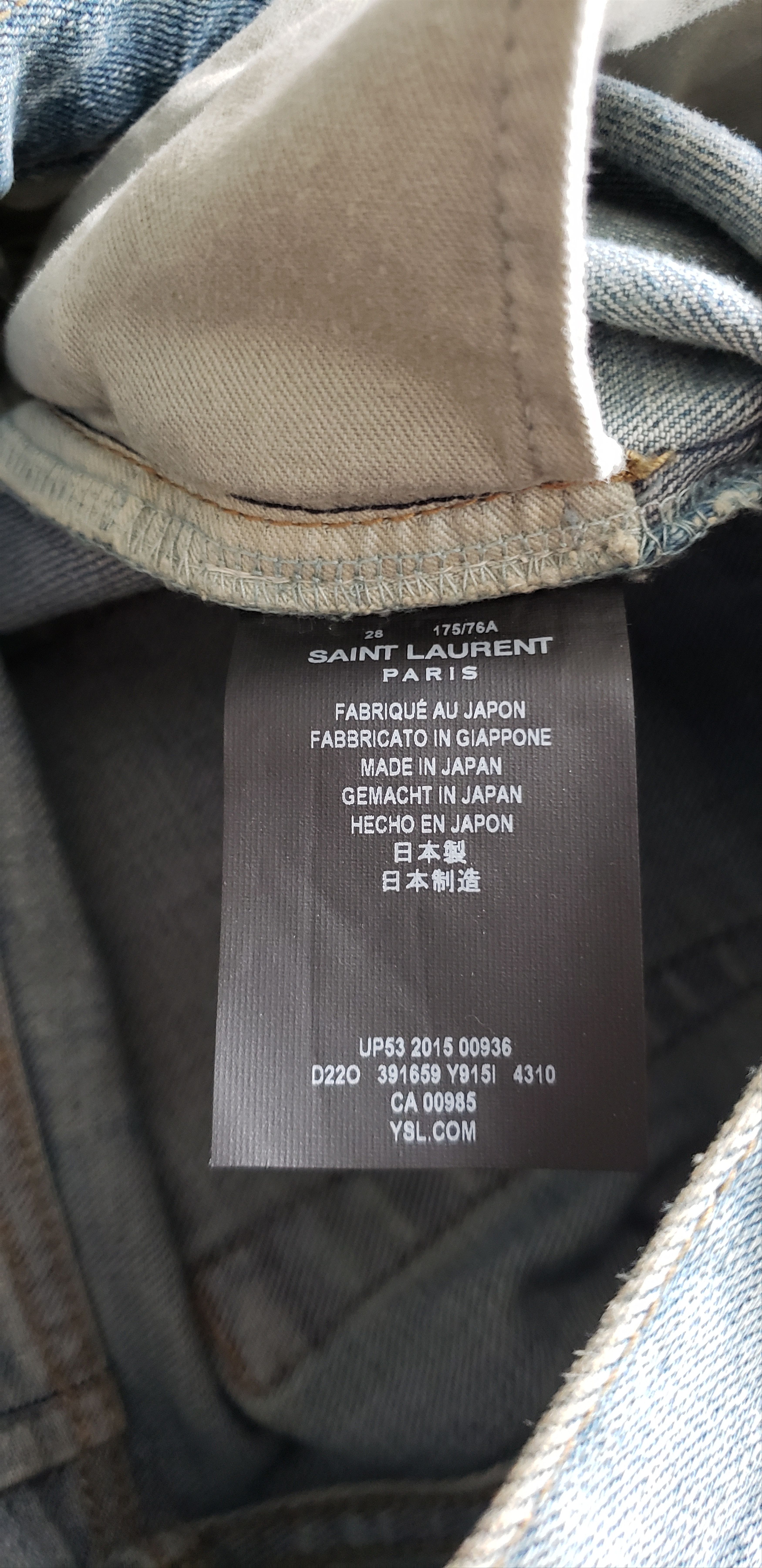 Saint Laurent Paris Distressed Denim Size US 28 / EU 44 - 7 Thumbnail