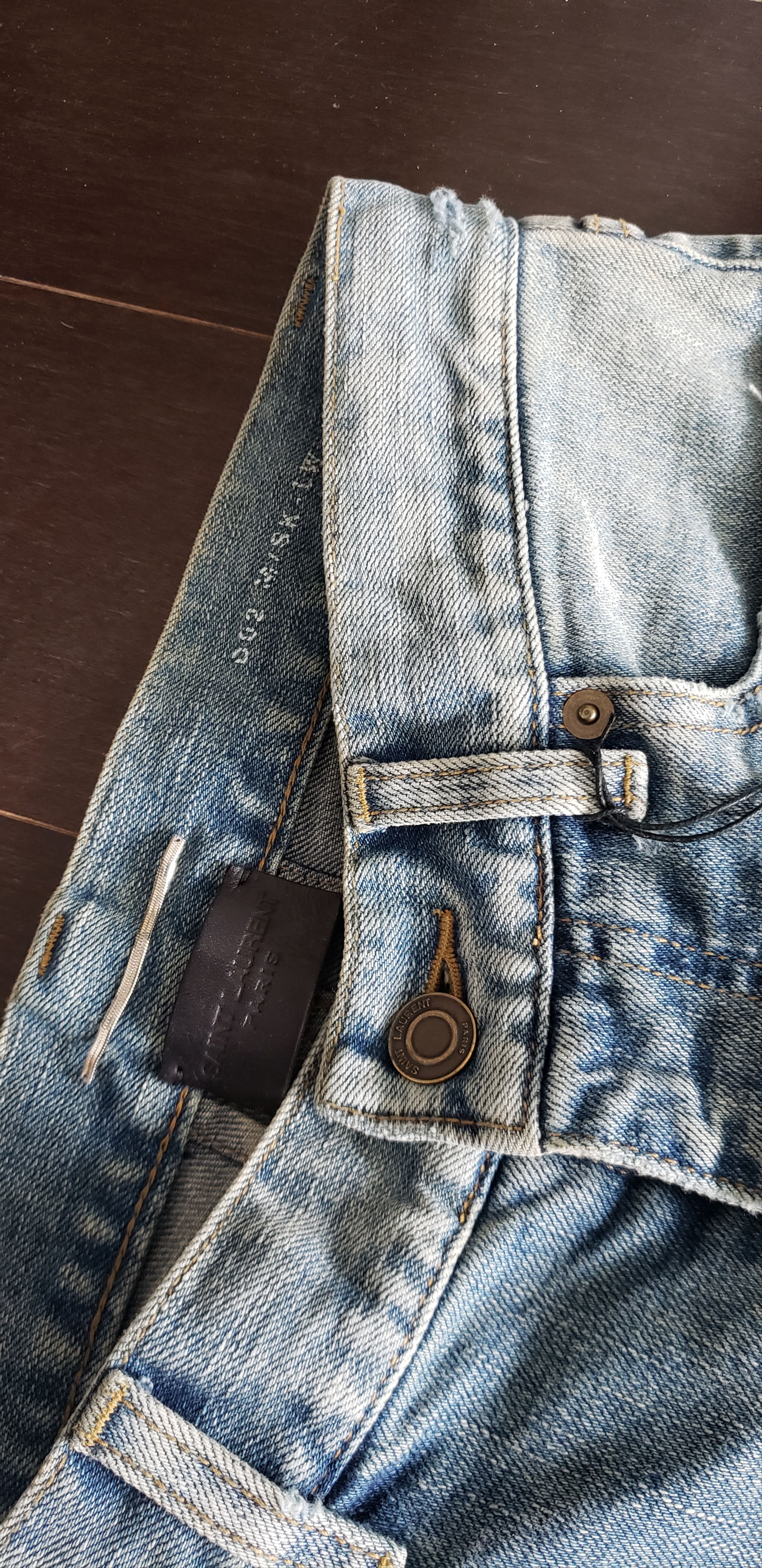 Saint Laurent Paris Distressed Denim Size US 28 / EU 44 - 6 Thumbnail
