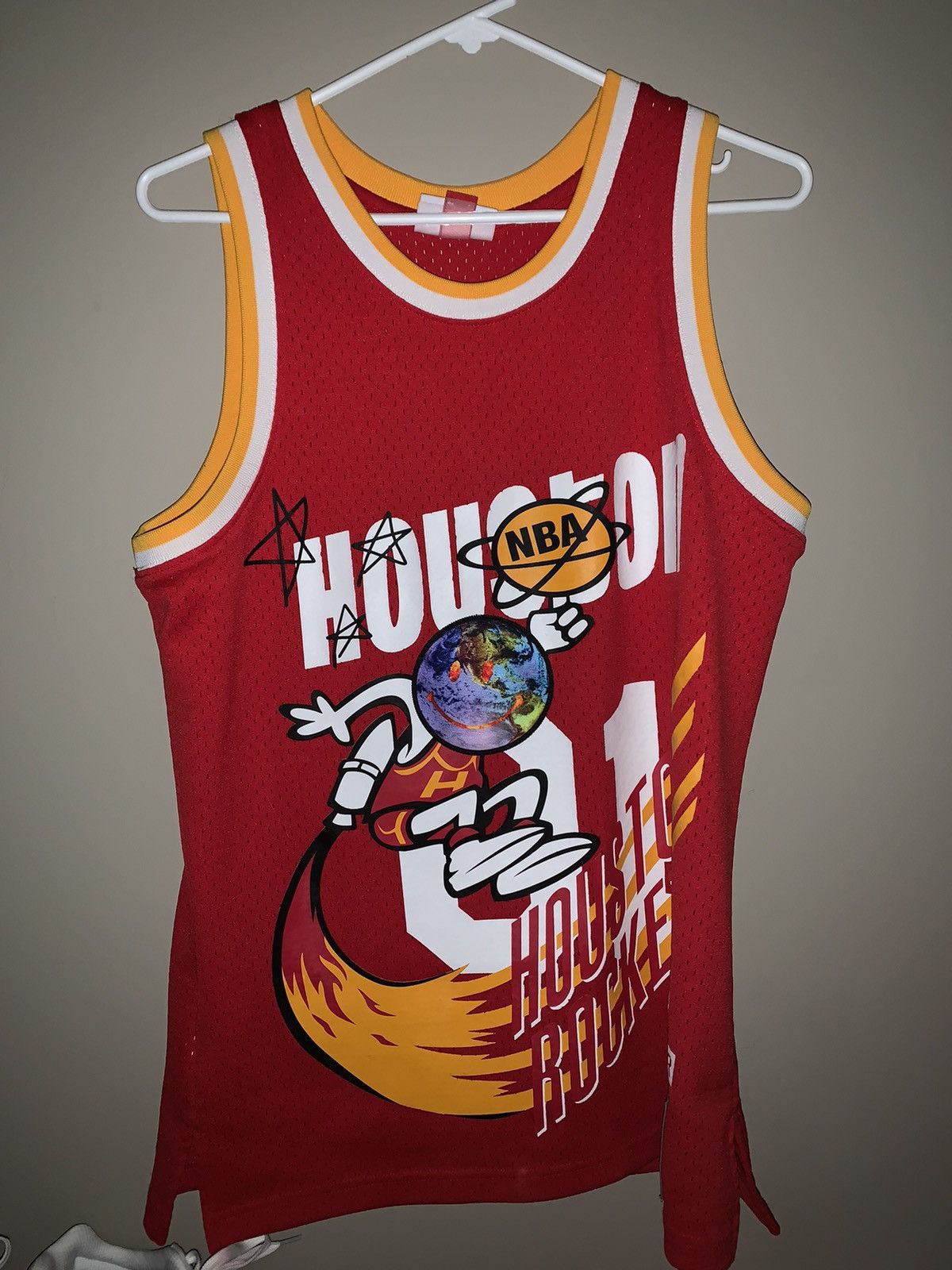 Travis discount Scott x BR x Mitchell & Ness Rockets Jersey Red