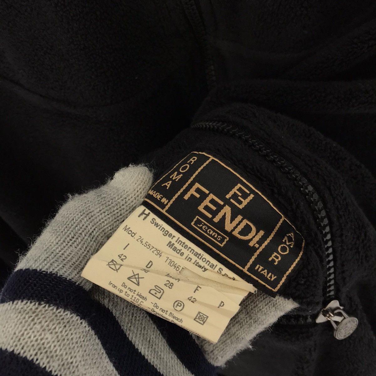 Designer × Fendi Fendi Reversible Black Fleece Hoodie Jacket Size US L / EU 52-54 / 3 - 9 Thumbnail