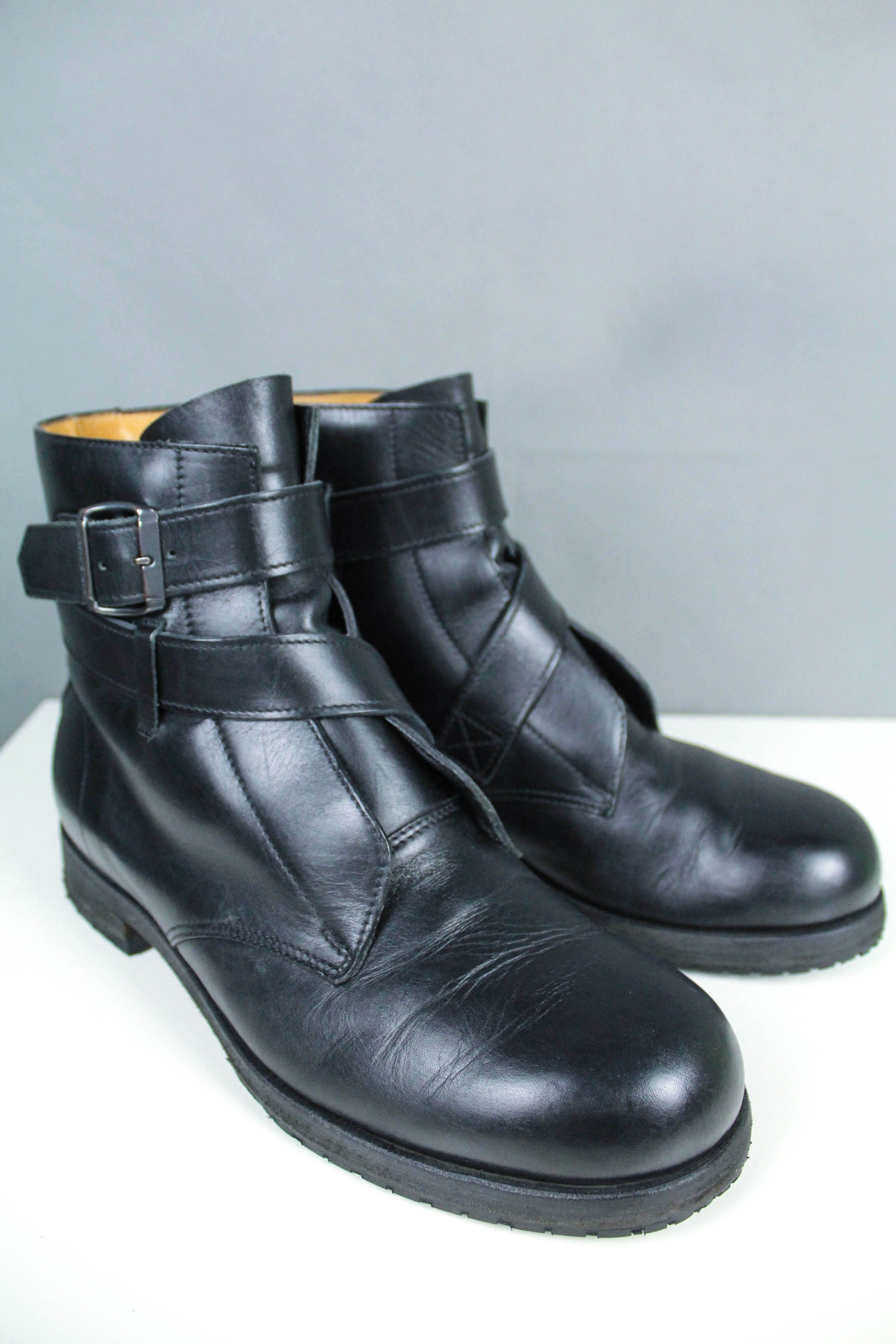 Helmut Lang Helmut Lang Archieve Leather Bondage Boots Made in Italy 9 |  Grailed