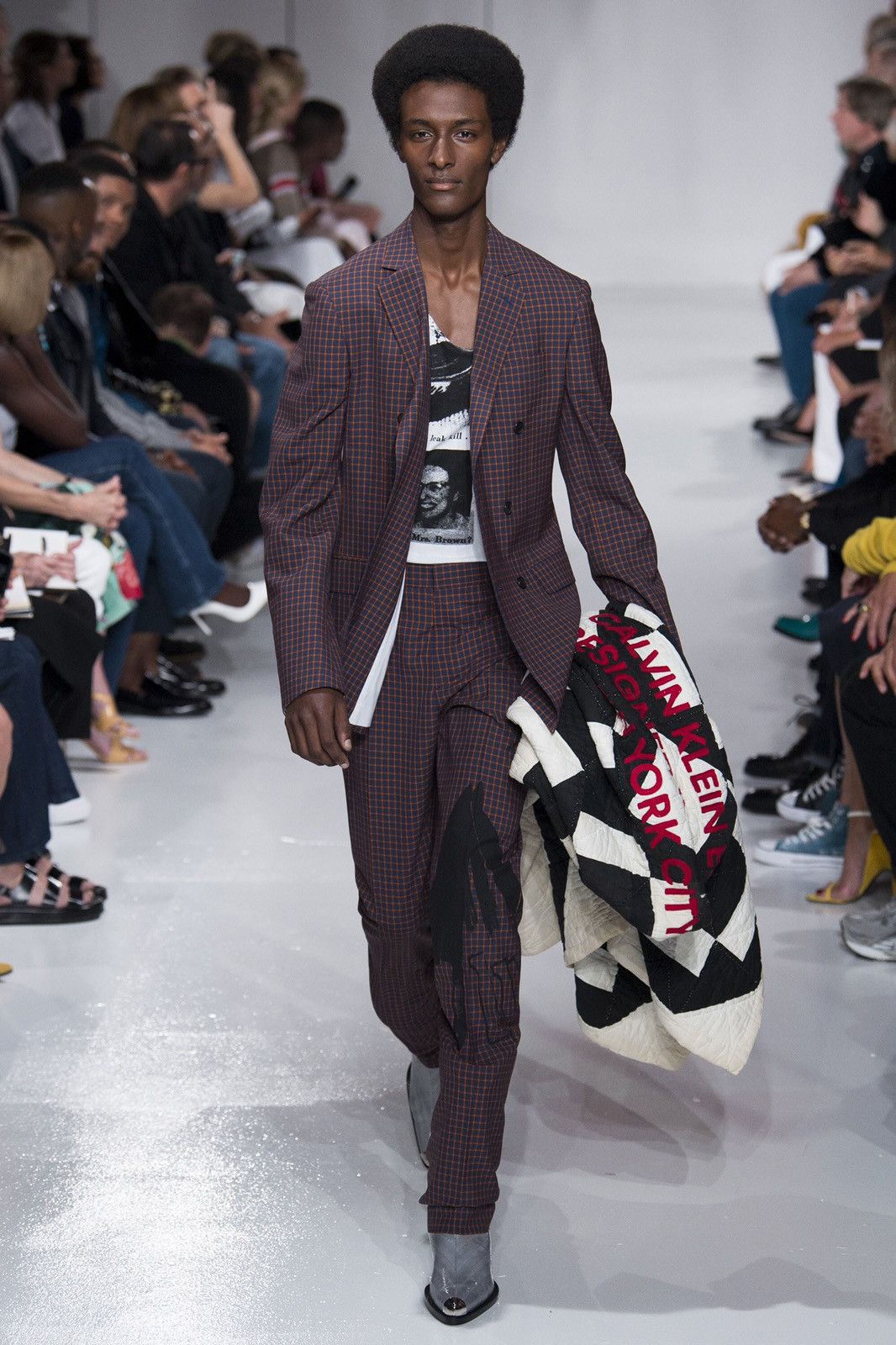 Calvin Klein 205W39NYC × Raf Simons SS18 Runway Checked Knives Suit Size 48R - 11 Thumbnail