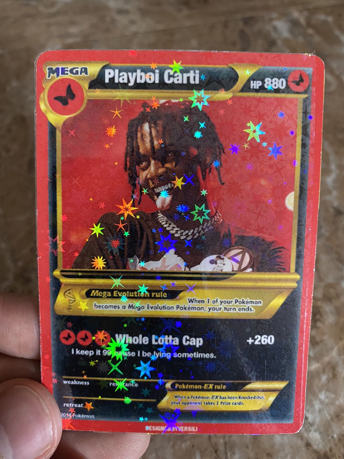 playboi carti pokemon card OsamaSon Holographic Trading Card Set – frnkiXX.829 main image 0