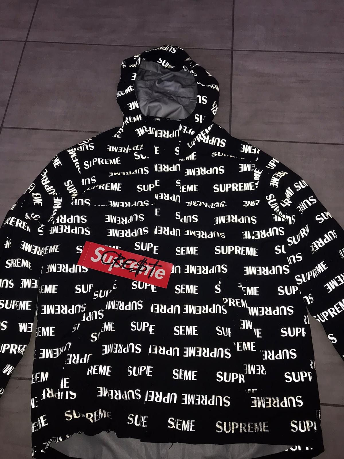 Supreme 3M Reflective repeated logo taped seam jacket | Grailed