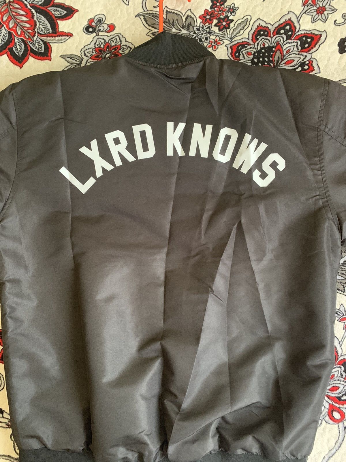 Lxrd knows red uzi bomber store jacket