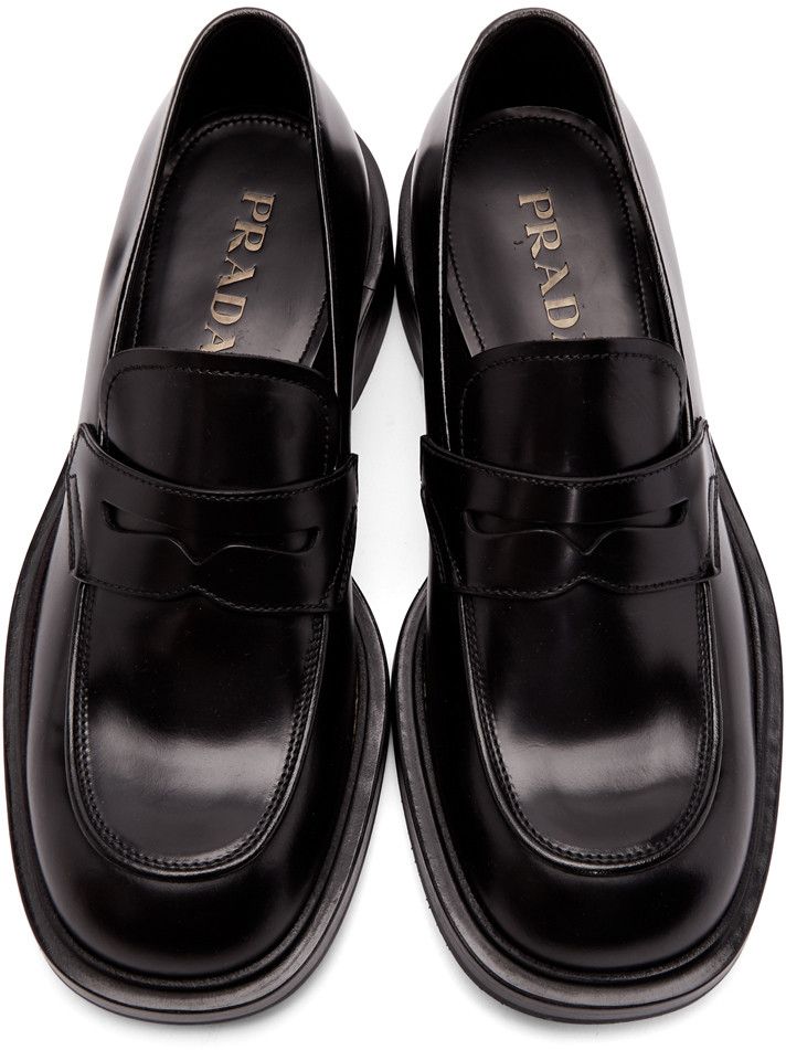 Prada Prada Brushed Leather Penny Loafers Grailed