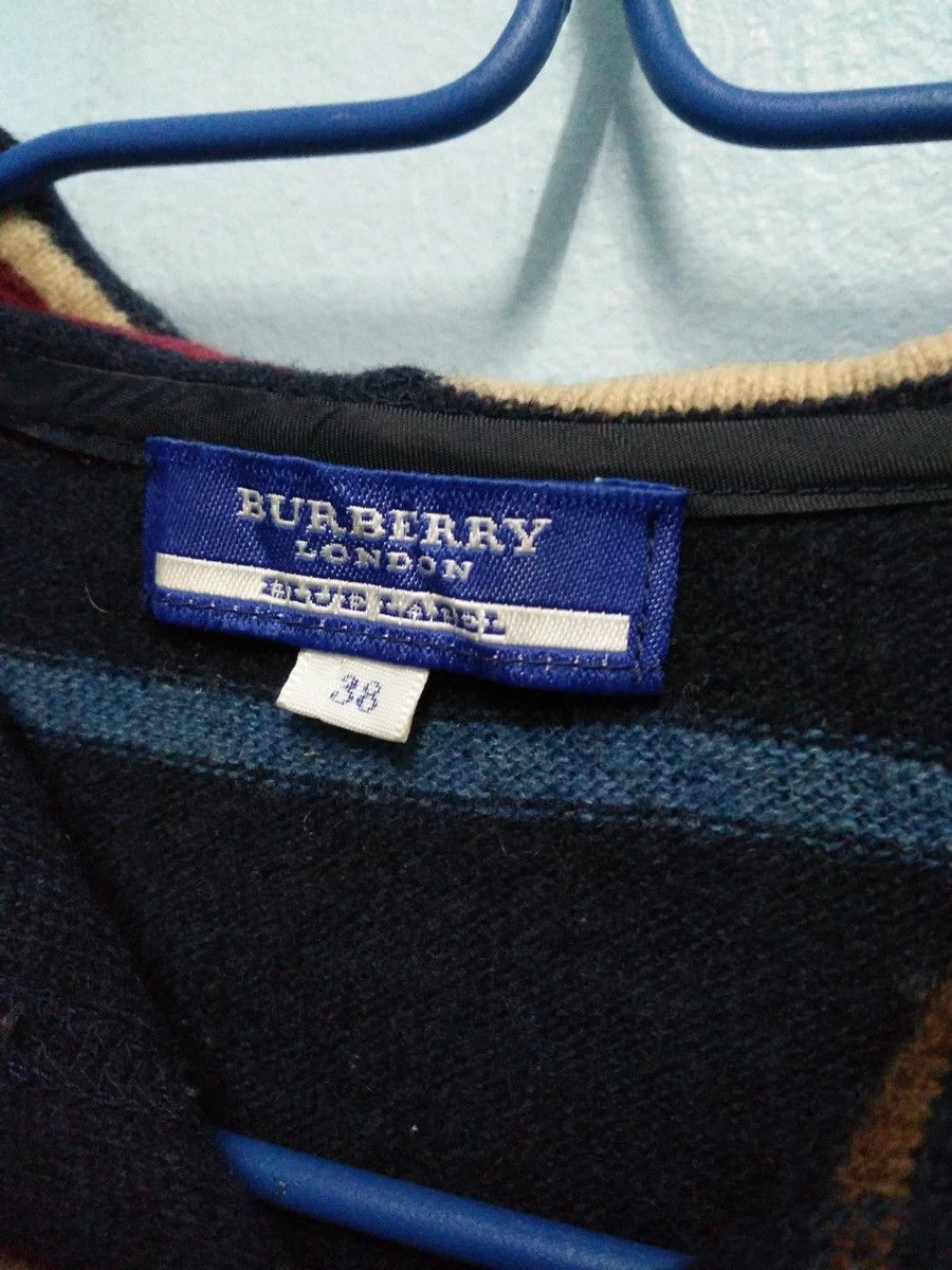 Burberry × Burberry Prorsum × Japanese Brand Burberry Blue Label Hooded Sweater Stripe Design Size US M / EU 48-50 / 2 - 6 Thumbnail