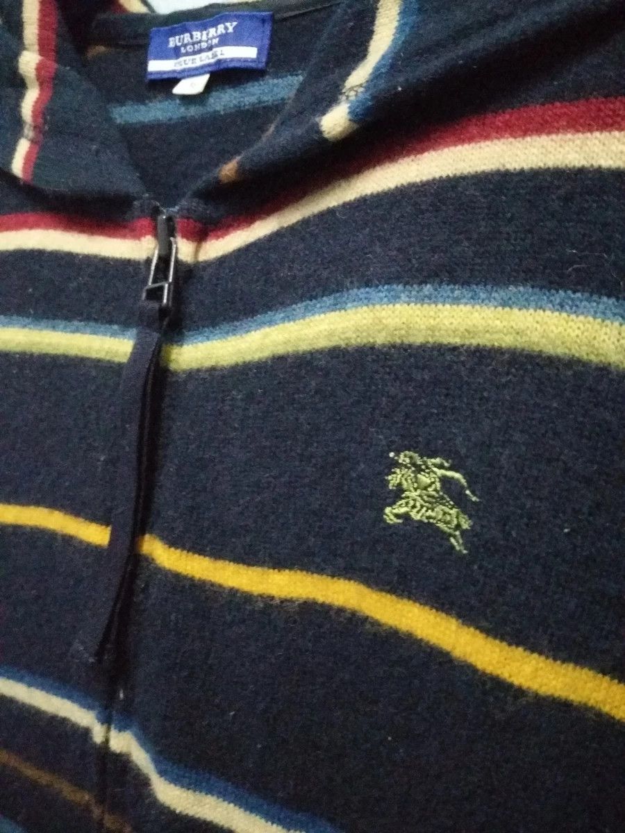 Burberry × Burberry Prorsum × Japanese Brand Burberry Blue Label Hooded Sweater Stripe Design Size US M / EU 48-50 / 2 - 5 Thumbnail