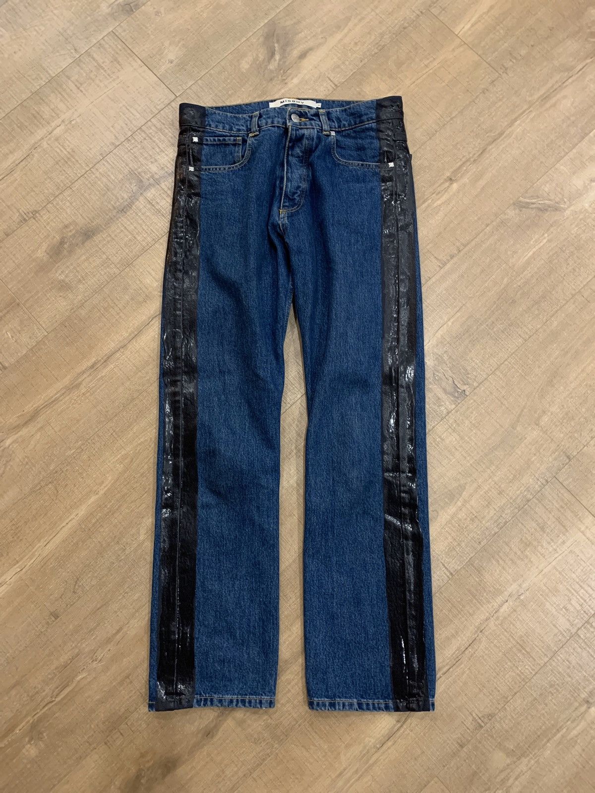 Misbhv MISBHV Rubber Stripe Blue Denim Size US 31 - 1 Thumbnail