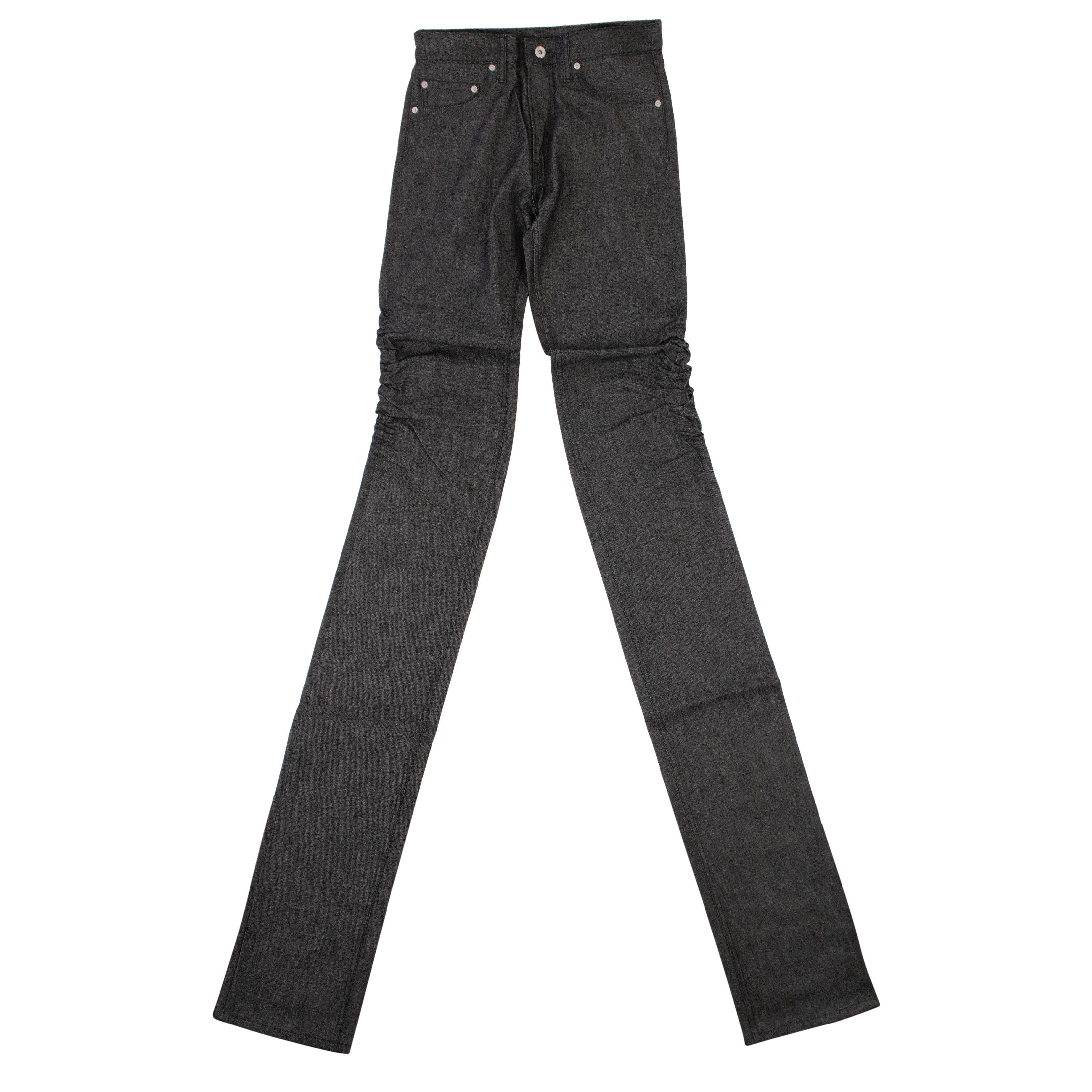 image of Vlone Black Long Denim Jeans Pants Size L, Men's