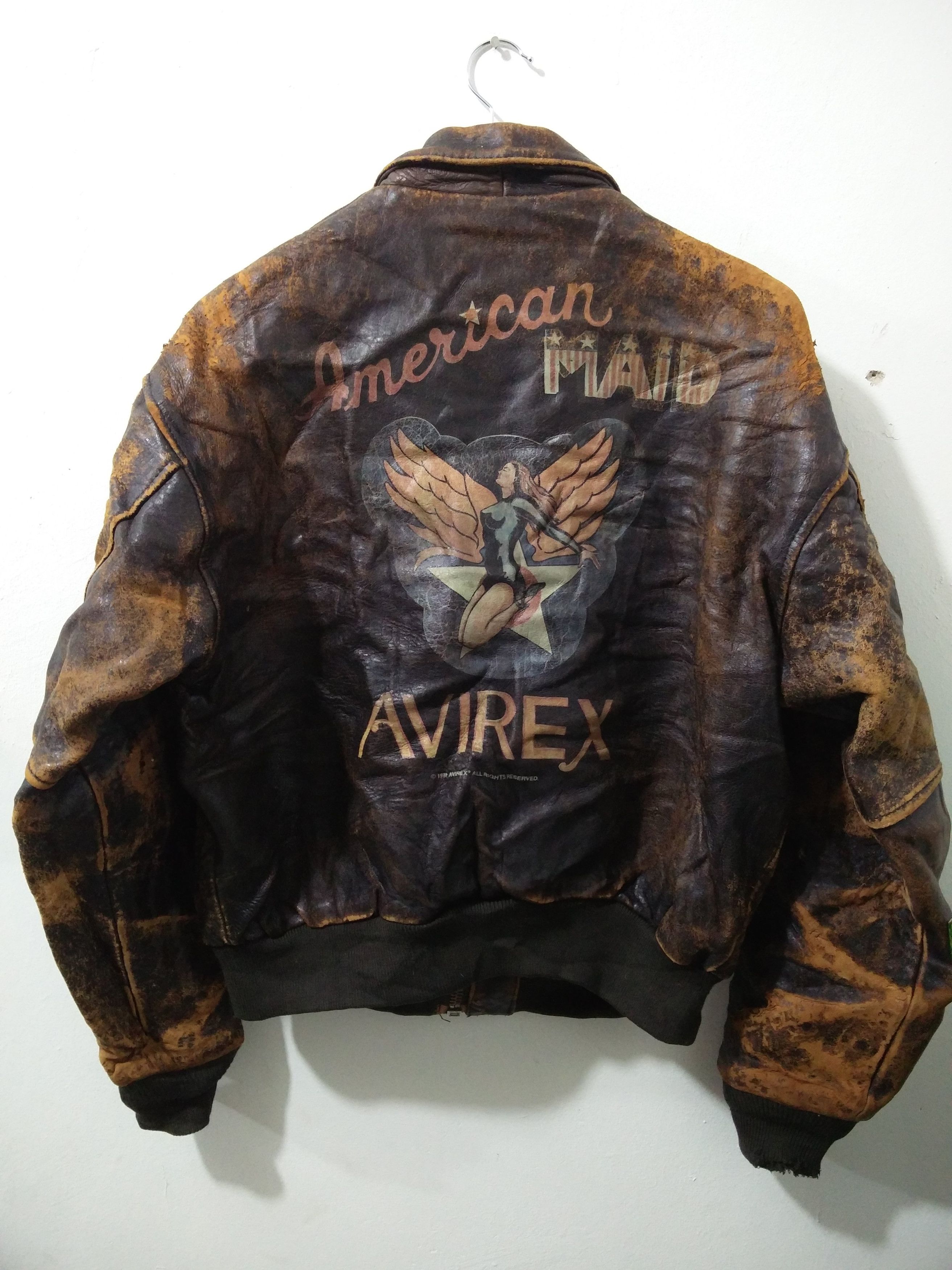 Vintage 🔥Rare🔥Vintage Avirex Leather Jacket Bomber | Grailed