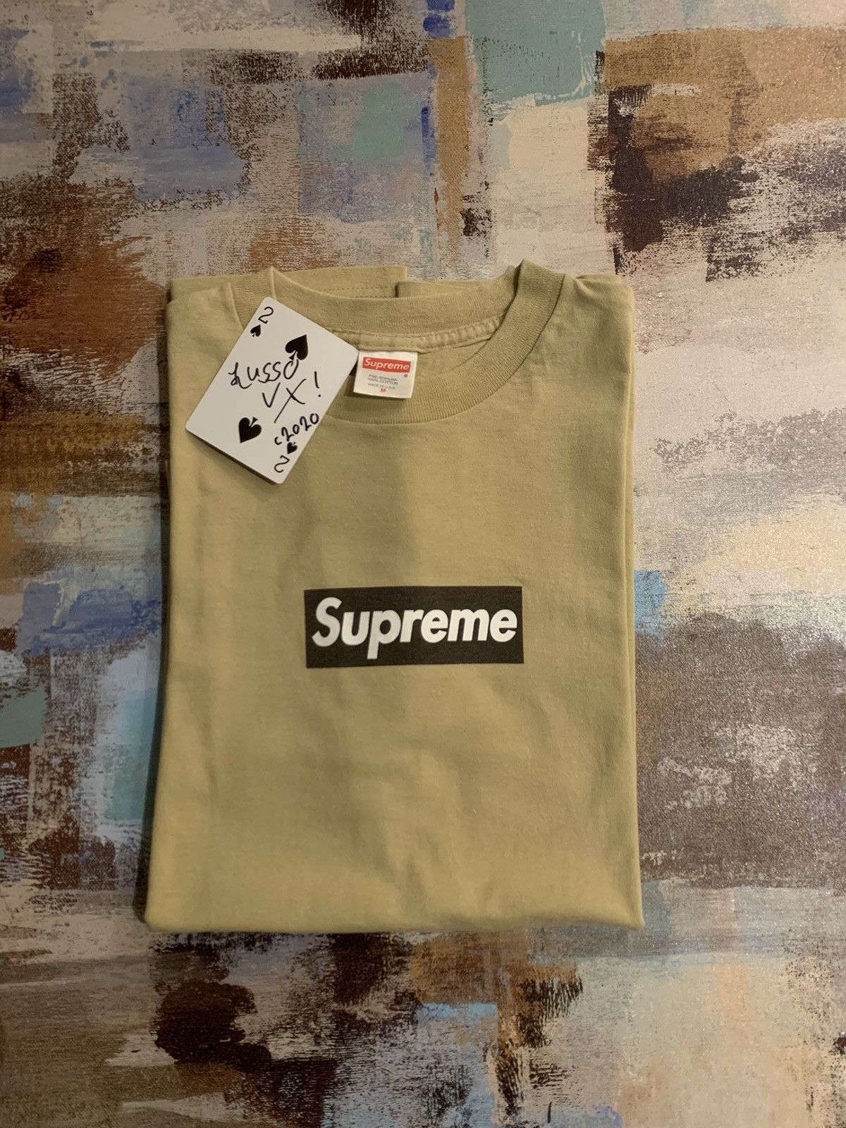 Supreme Tonal Box Logo Tee Khaki