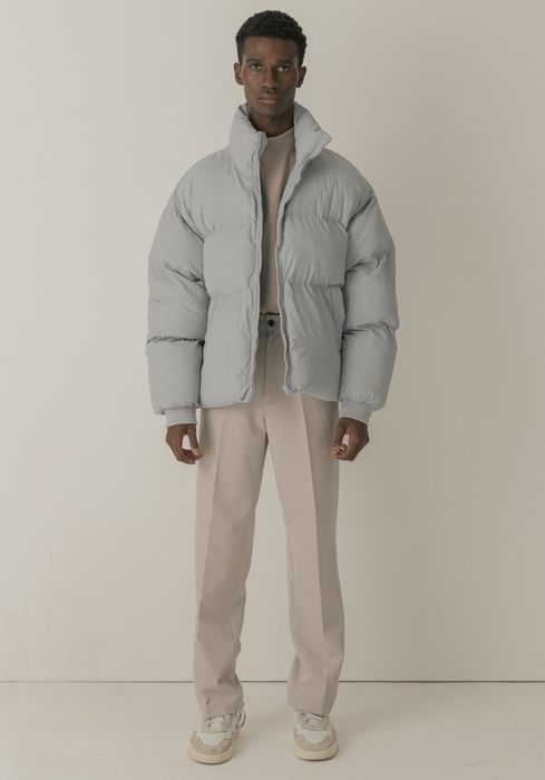 coldlaundry grey puff jacket M-