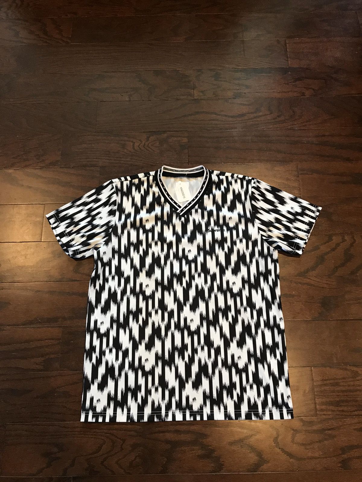 Supreme SUPREME Striker Soccer Jersey Black White SS15 | Grailed