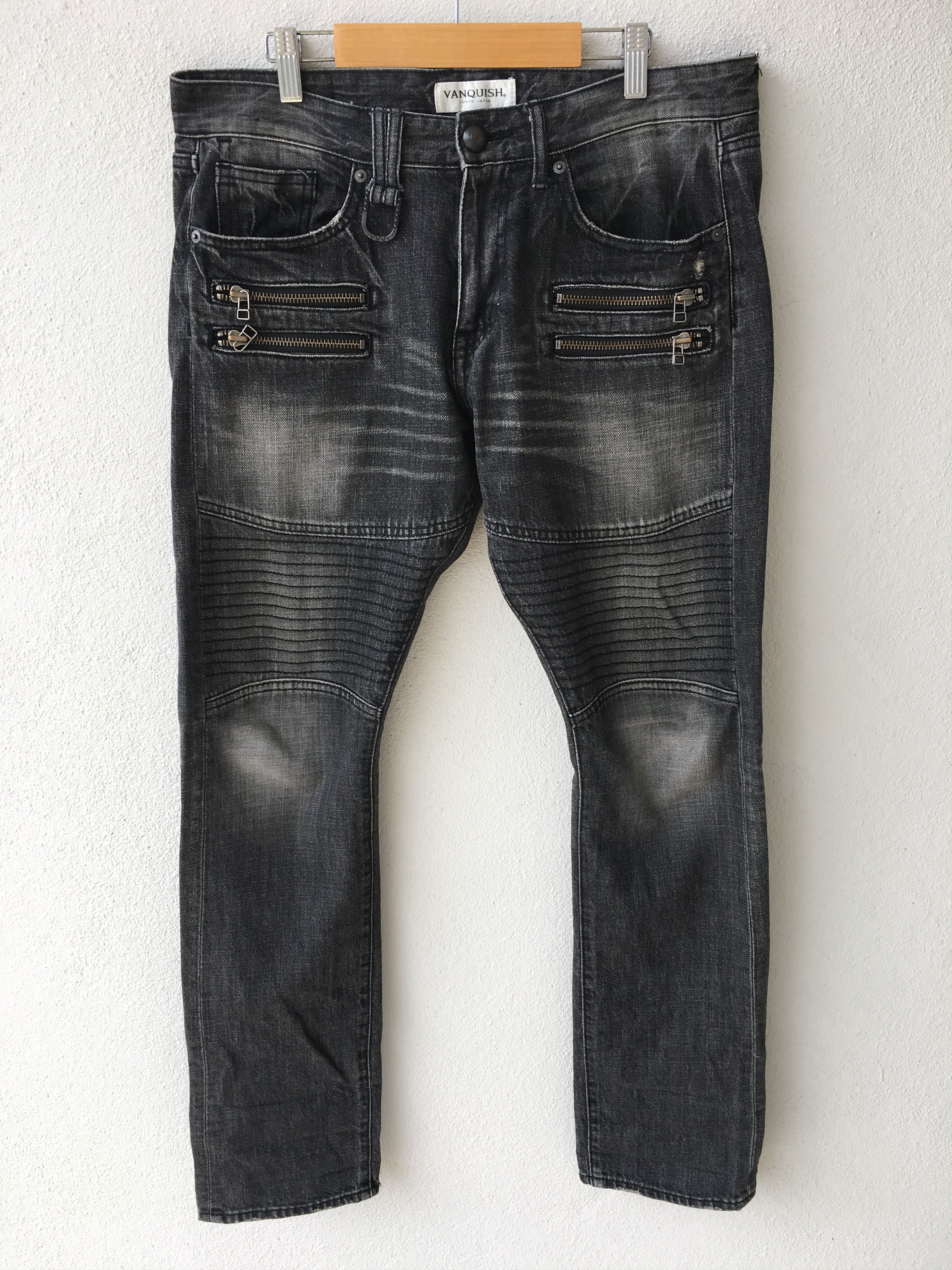 FINAL DROP! Japanese Brand Vanquish Skinny Punk Zipper Jeans