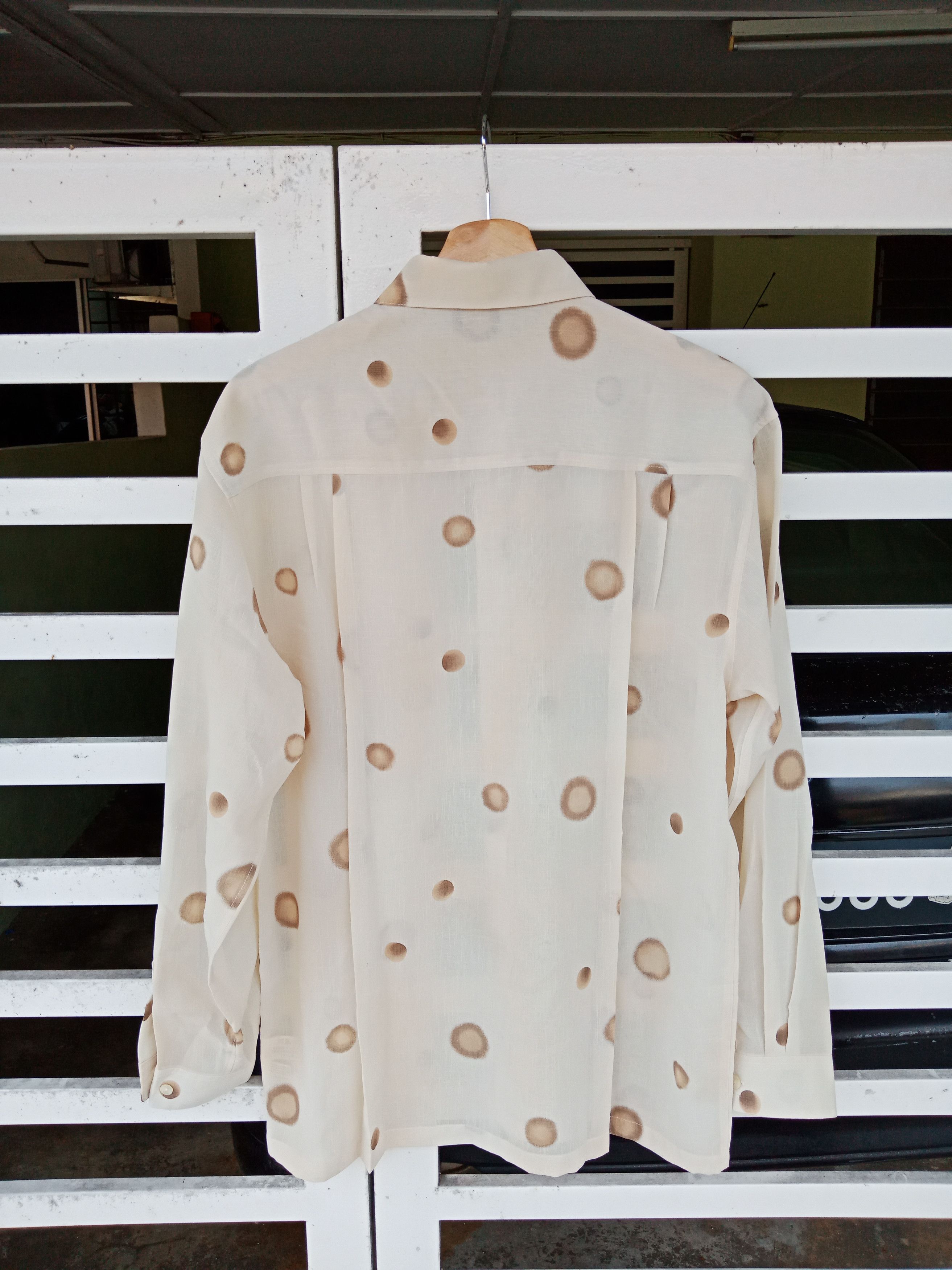 Balenciaga Balenciaga Abstract Pattern Structured Long Sleeve Shirt Size US M / EU 48-50 / 2 - 2 Thumbnail