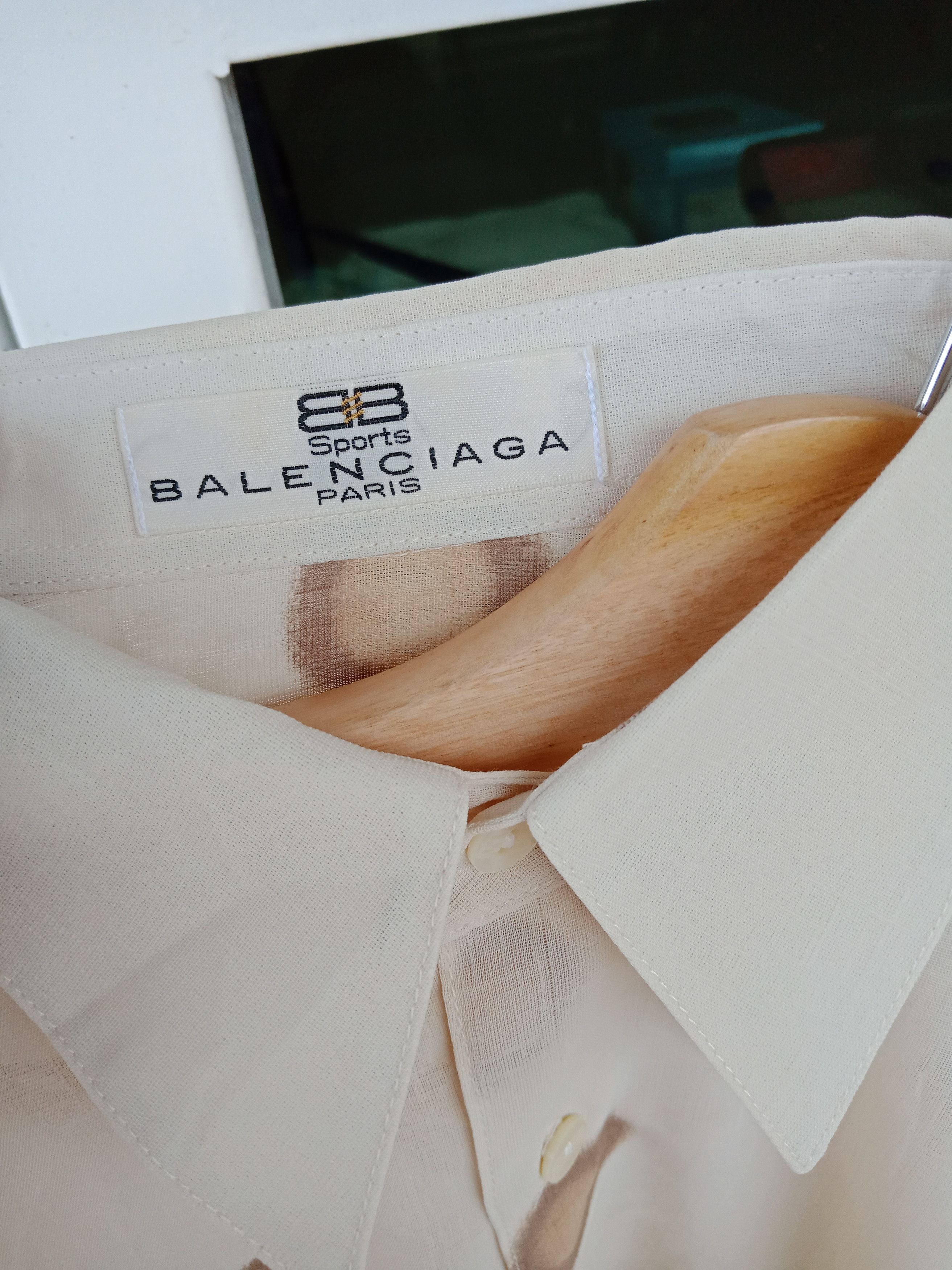 Balenciaga Balenciaga Abstract Pattern Structured Long Sleeve Shirt Size US M / EU 48-50 / 2 - 9 Thumbnail