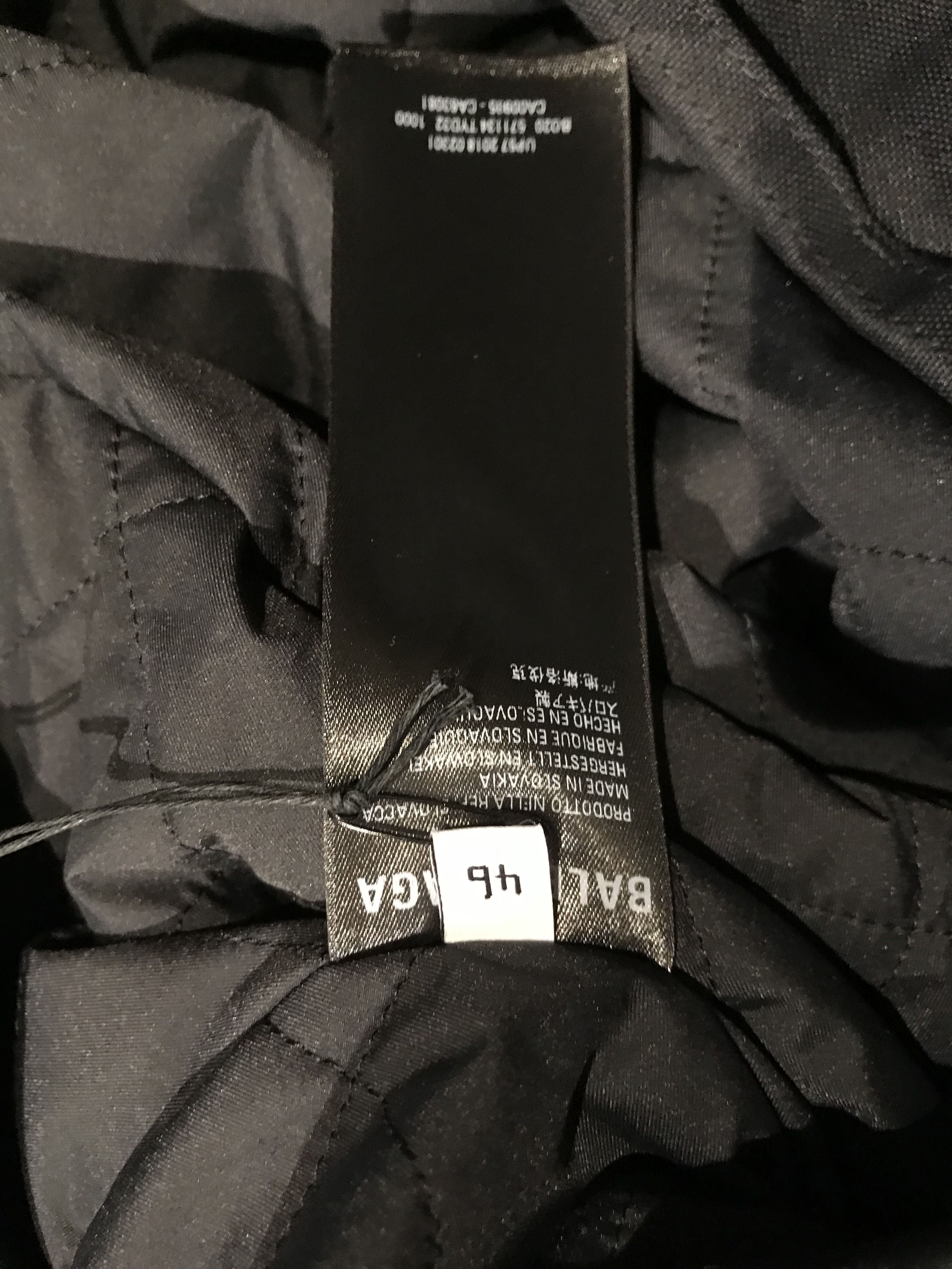 Balenciaga Balenciaga Black Incognito Parka SIZE 44 Size US S / EU 44-46 / 1 - 8 Thumbnail