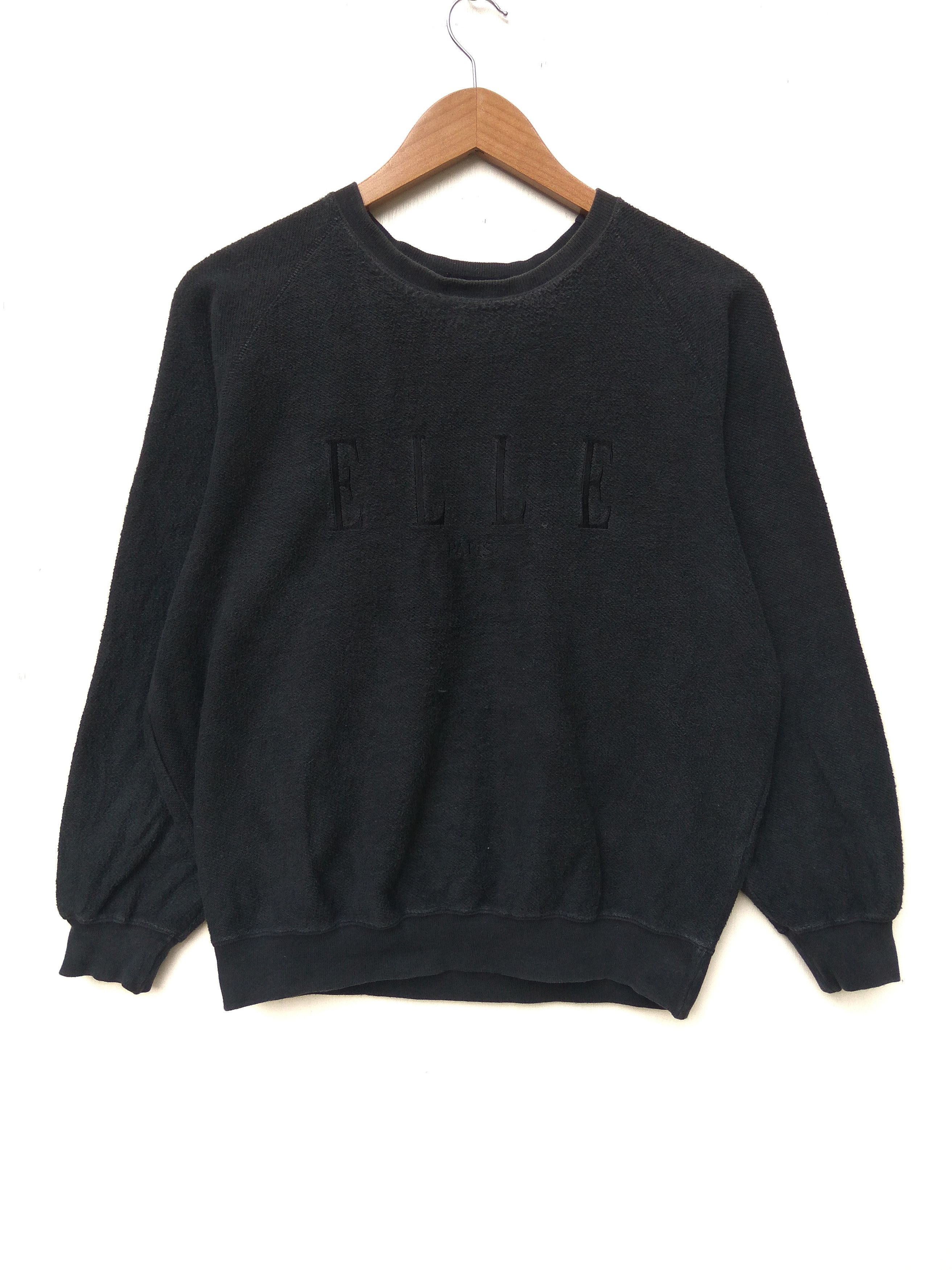 Designer ELLE Paris Sweatshirts spell out embroidery Size US M / EU 48-50 / 2 - 2 Thumbnail