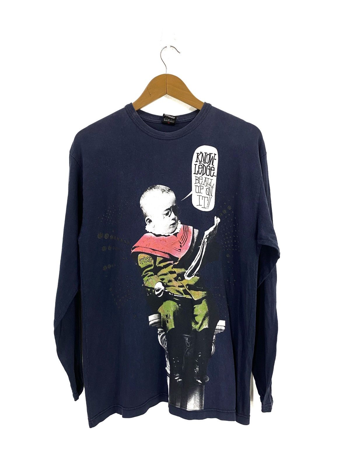 Stussy Stussy Long Sleeve Shirt Know Ledge be all up on it Design Size US L / EU 52-54 / 3 - 1 Thumbnail