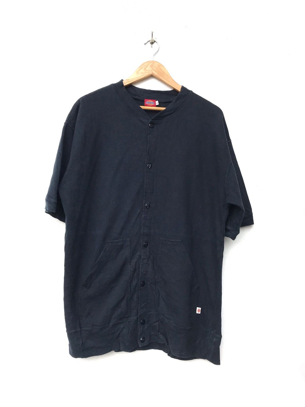 Vintage Dickies Short Sleeve Shirt Black Casual Work Wear
