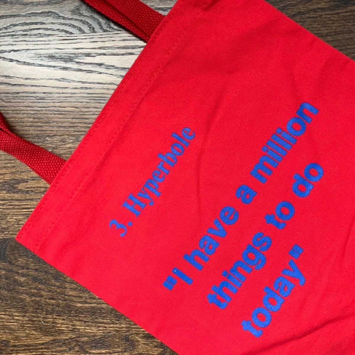Virgil Abloh Virgil Abloh x MCA Chicago Hyperbole Quote Tote Bag in Red Size ONE SIZE - 1 Preview