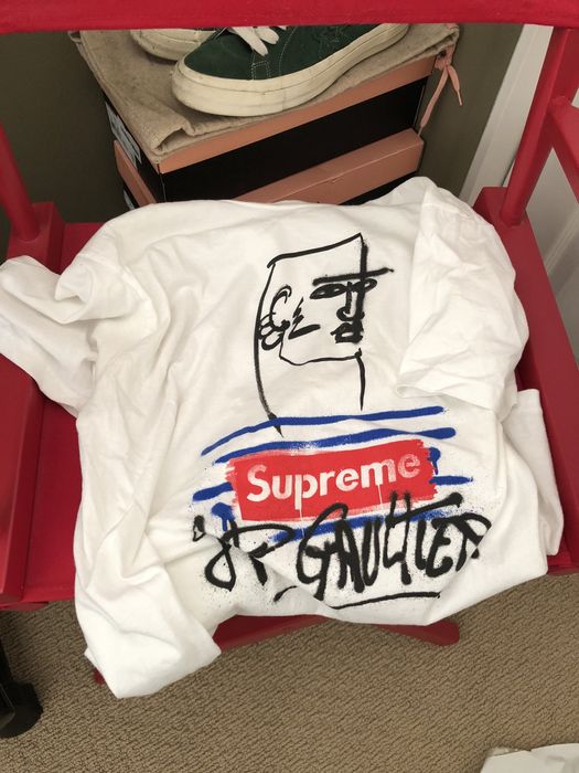 Supreme Supreme x Jean Paul Gaultier White Tee Size L | Grailed