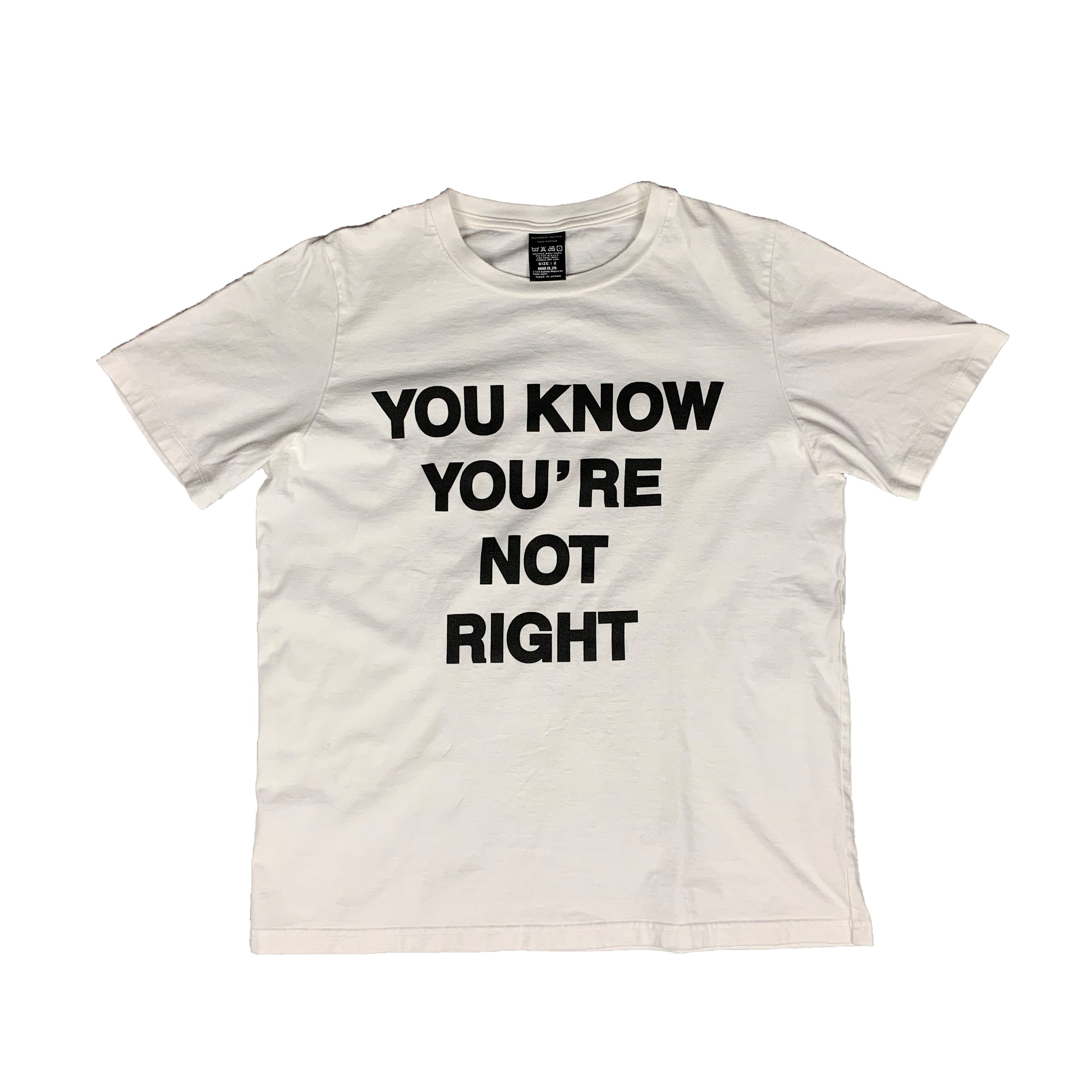Number (N)ine Number Nine You Know You're Not Right | Grailed