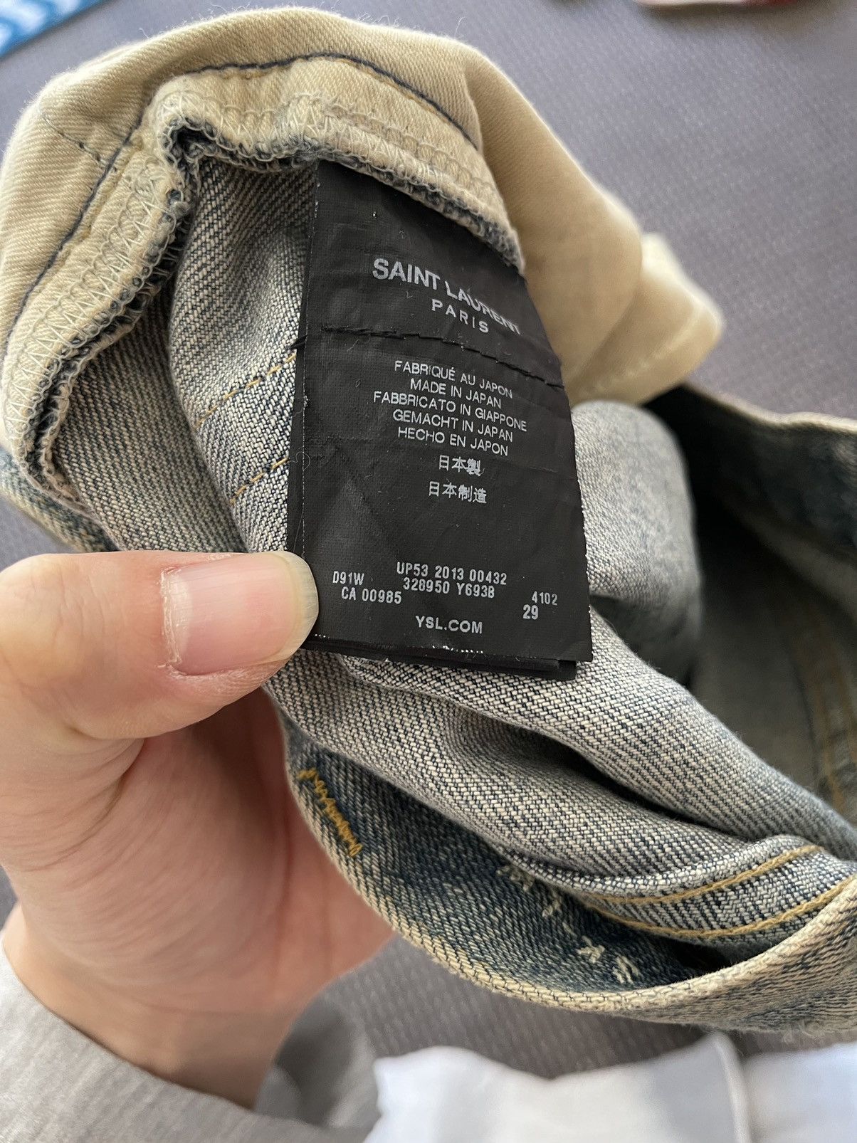 Hedi Slimane × Saint Laurent Paris 13AW Distressed Jeans Size US 29 - 4 Thumbnail