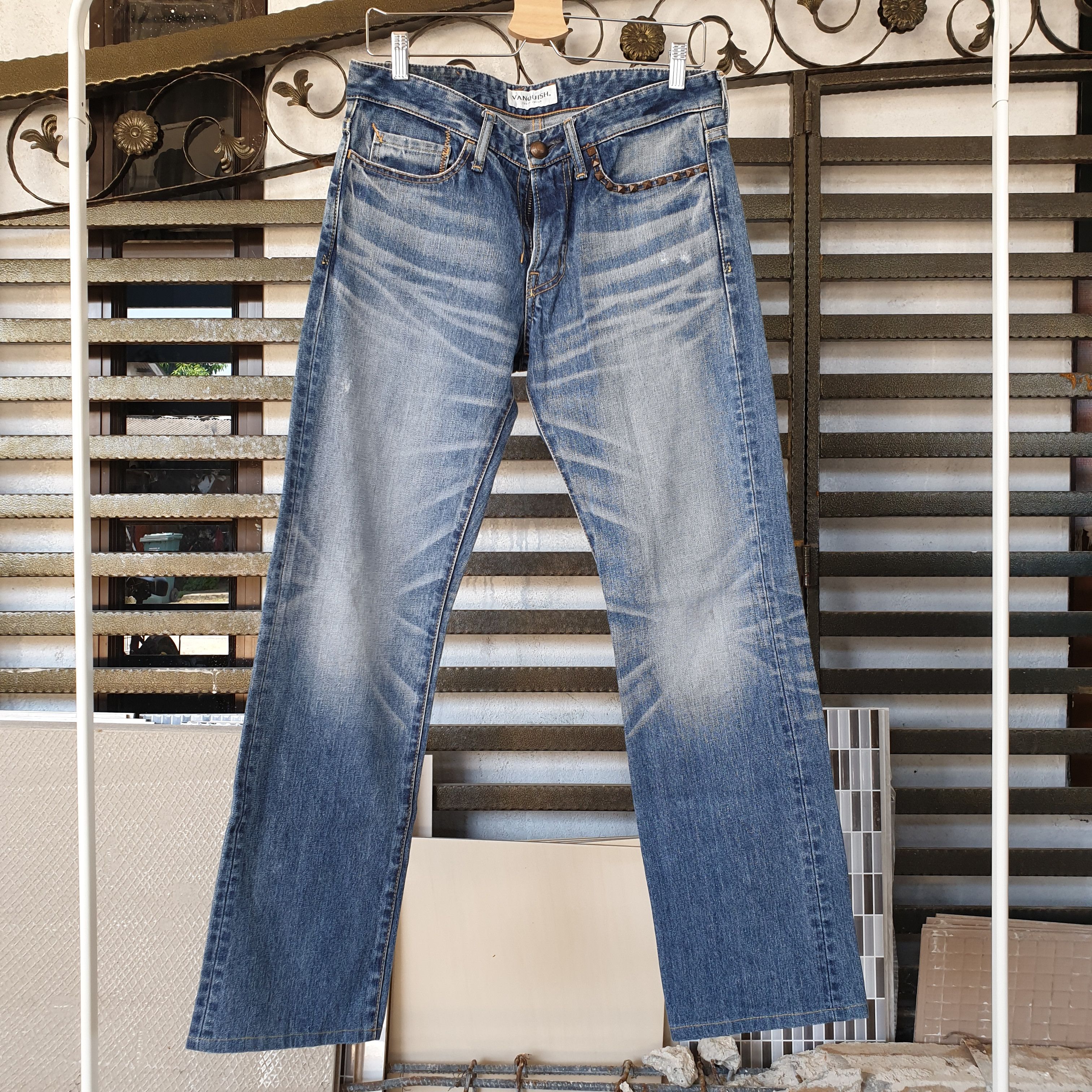 🔥VANQUISH SPIKE FADED DENIM MADE IN JAPAN🔥