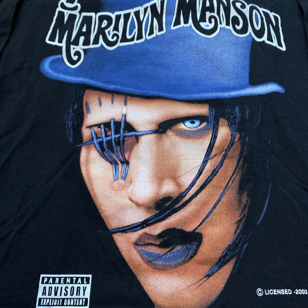 Band Tees ULTRA RARE 2000 Marilyn Manson vintage LS Tee Band Tour Rock Size US XL / EU 56 / 4 - 4 Thumbnail