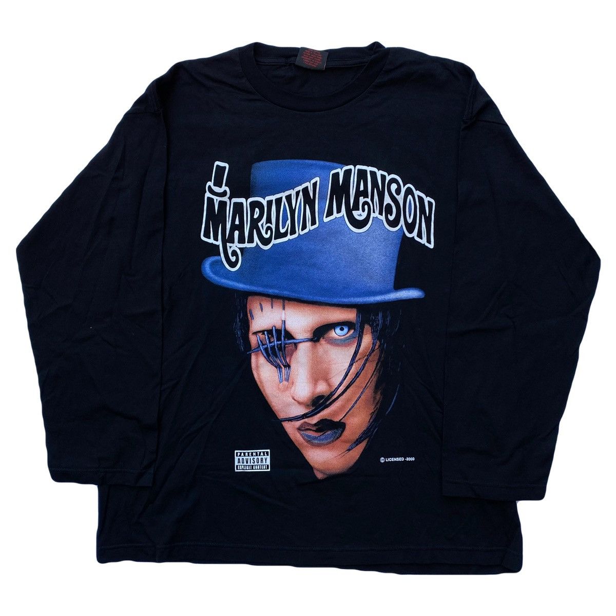 Band Tees ULTRA RARE 2000 Marilyn Manson vintage LS Tee Band Tour Rock Size US XL / EU 56 / 4 - 1 Thumbnail