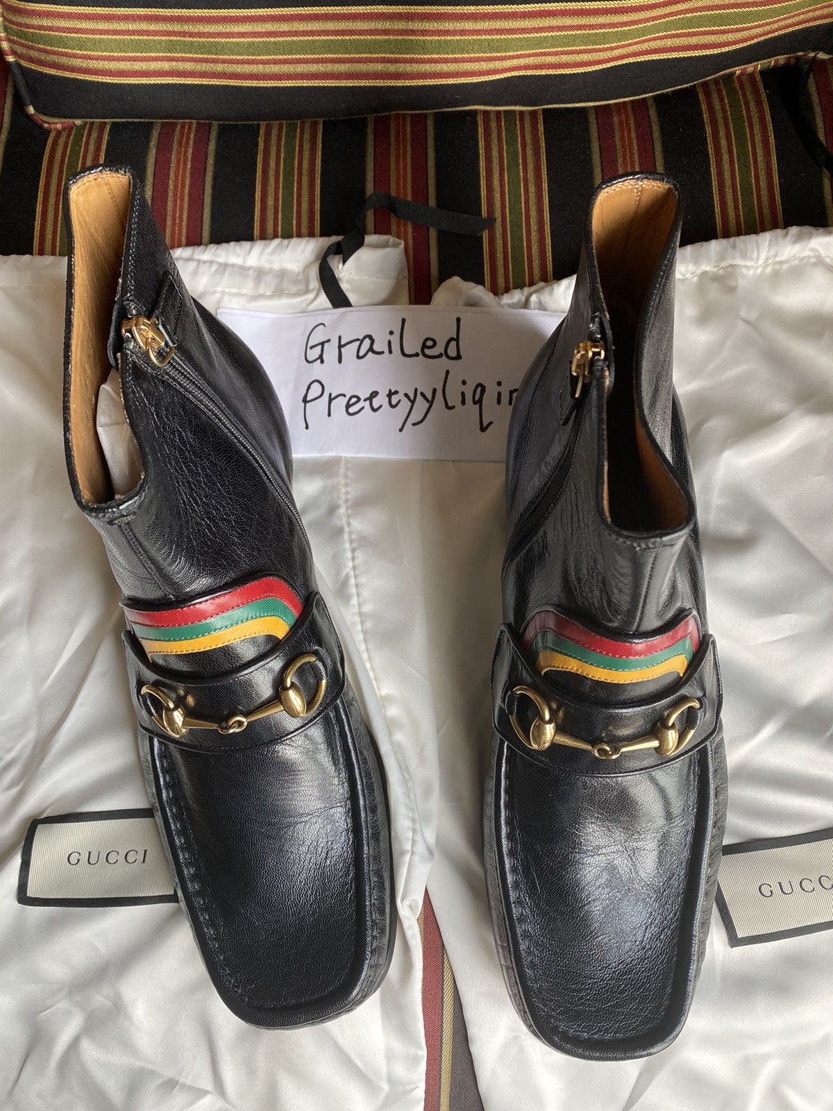 Gucci Gucci rainbow boots as worn by Harry styles Grailed