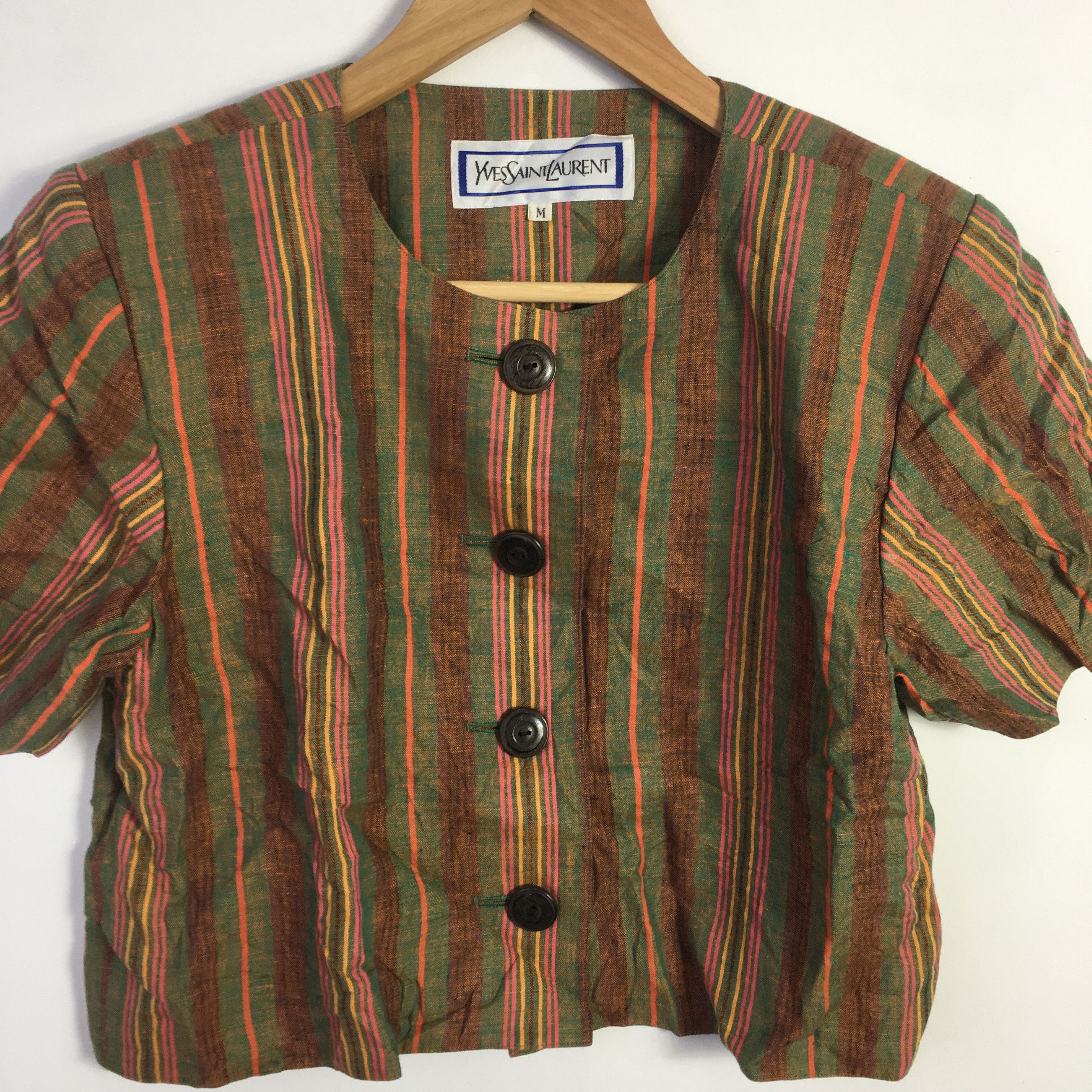 Yves Saint Laurent Vtg YVES SAINT LAURENT YSL Paris Tops Blouse Shirt Designer Size US M / EU 48-50 / 2 - 2 Thumbnail