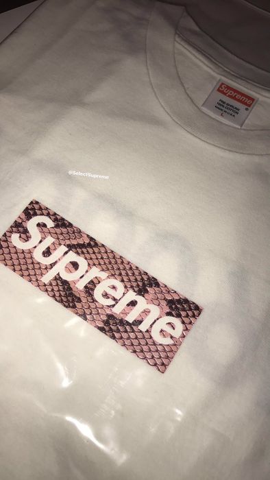 supreme pink on white box logo tee RARE size large vnds