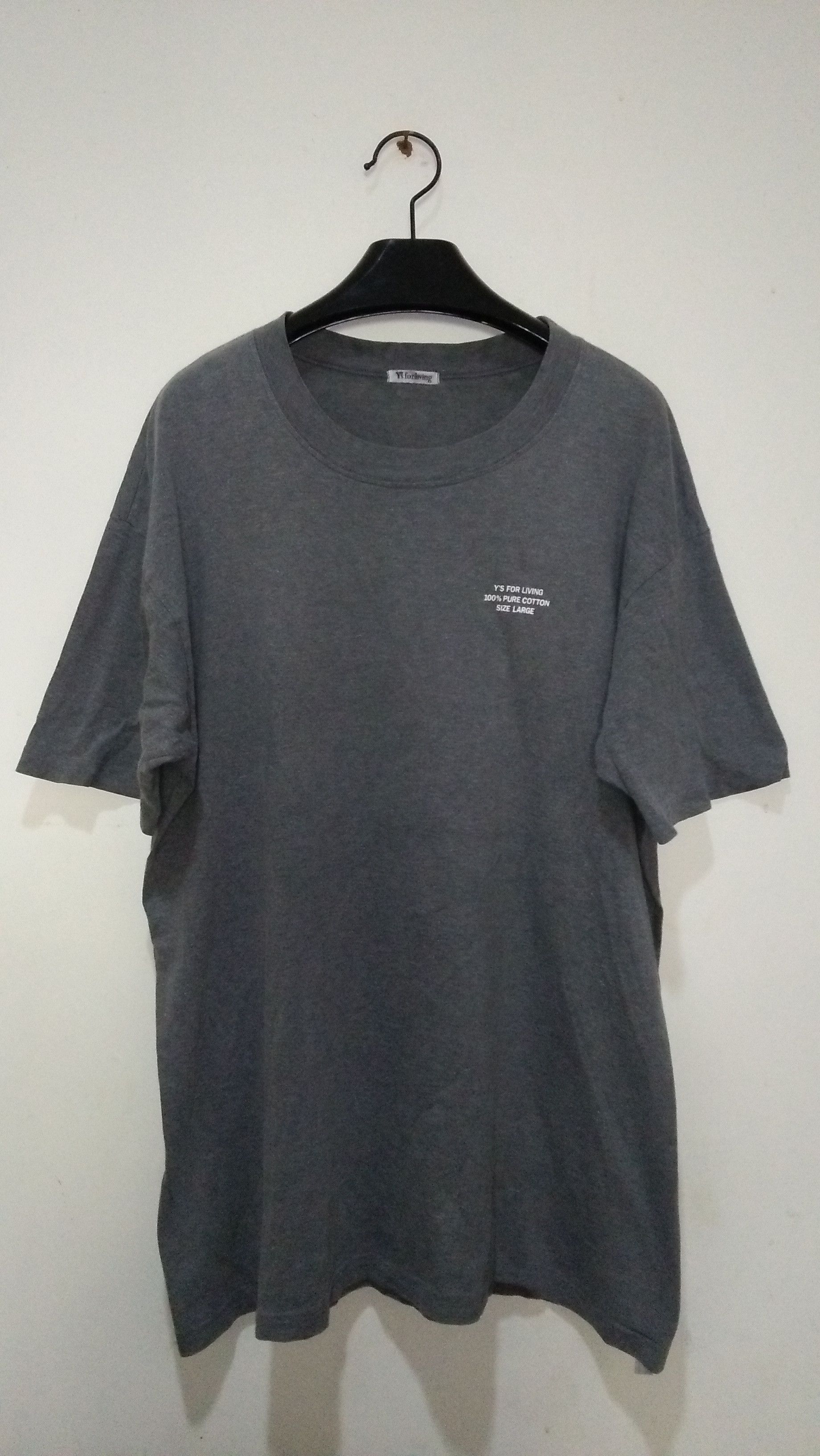 Yohji Yamamoto Y's For Living Logo Grey Tshirt Size US L / EU 52-54 / 3 - 1 Thumbnail