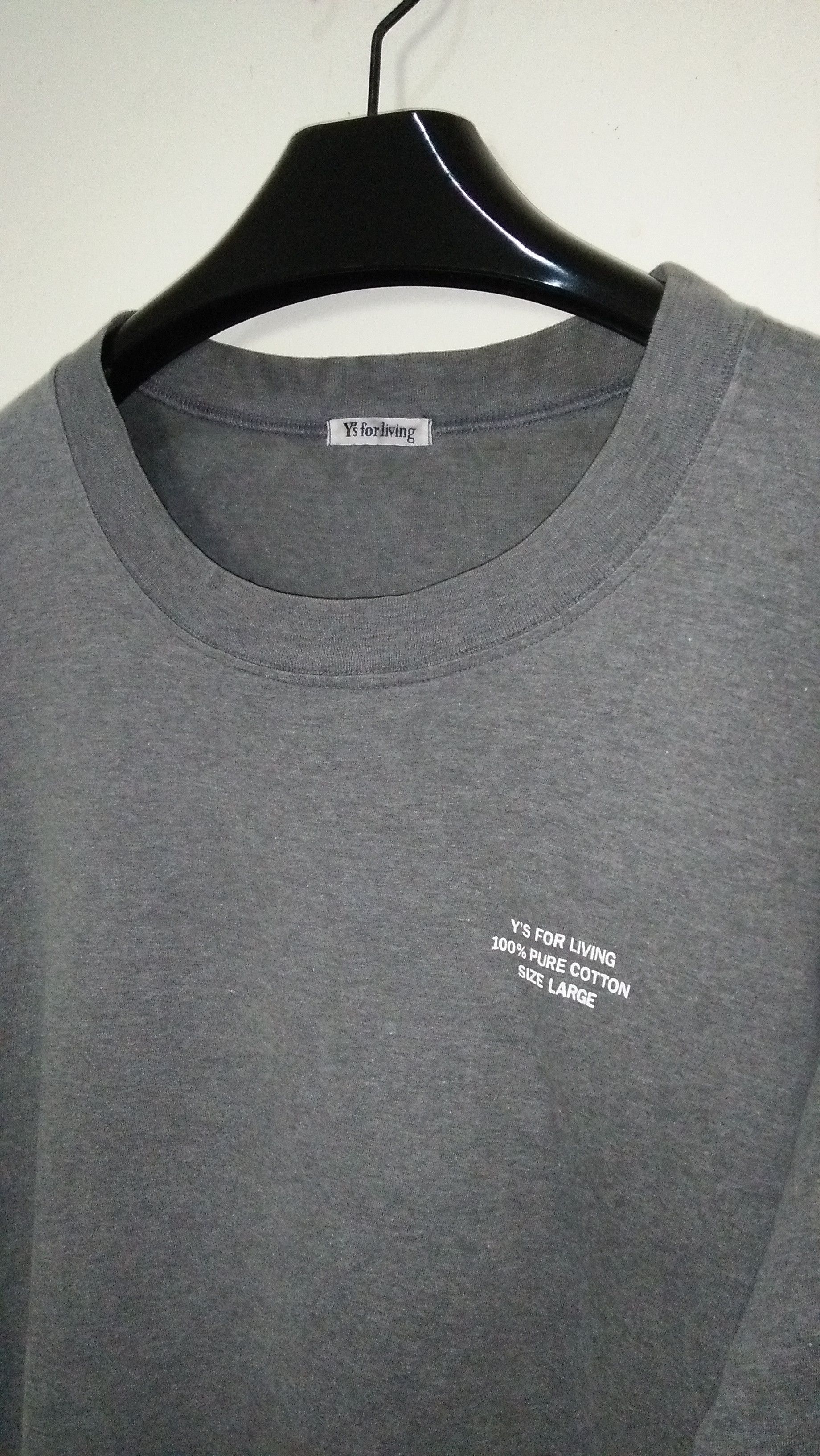 Yohji Yamamoto Y's For Living Logo Grey Tshirt Size US L / EU 52-54 / 3 - 2 Thumbnail
