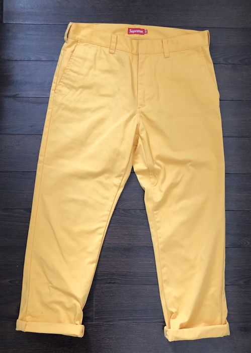 Supreme Rare Supreme Yellow Work Pants | Grailed