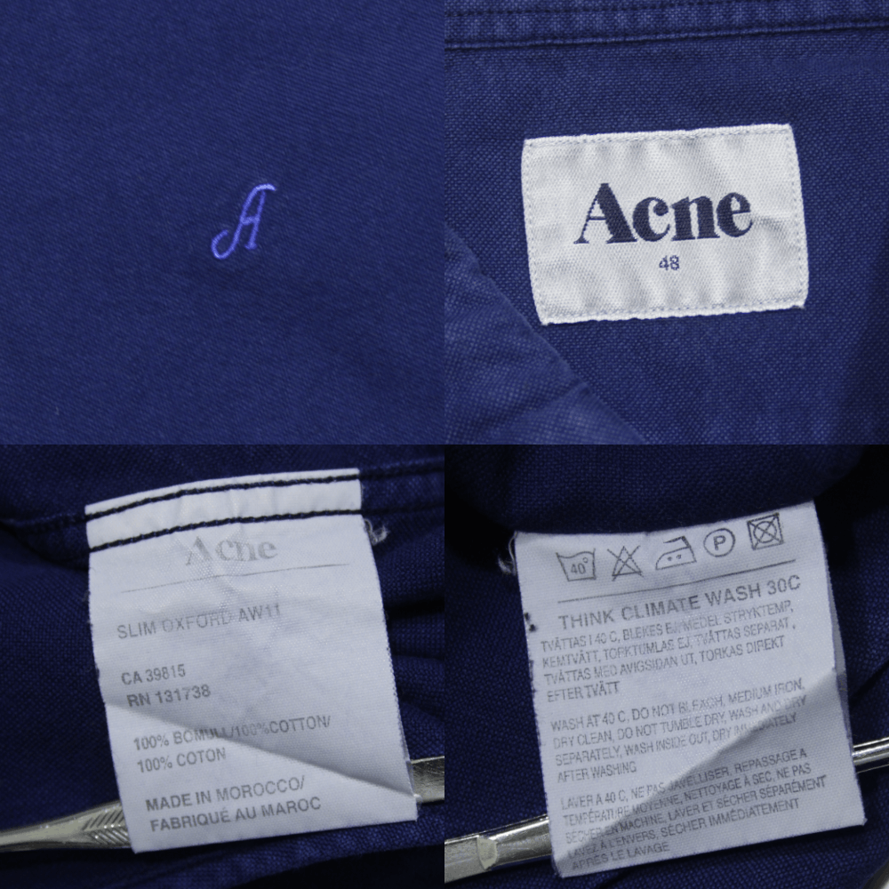 Acne Studios Slim Oxford AW11 Logo Shirt Size US M / EU 48-50 / 2 - 11 Thumbnail