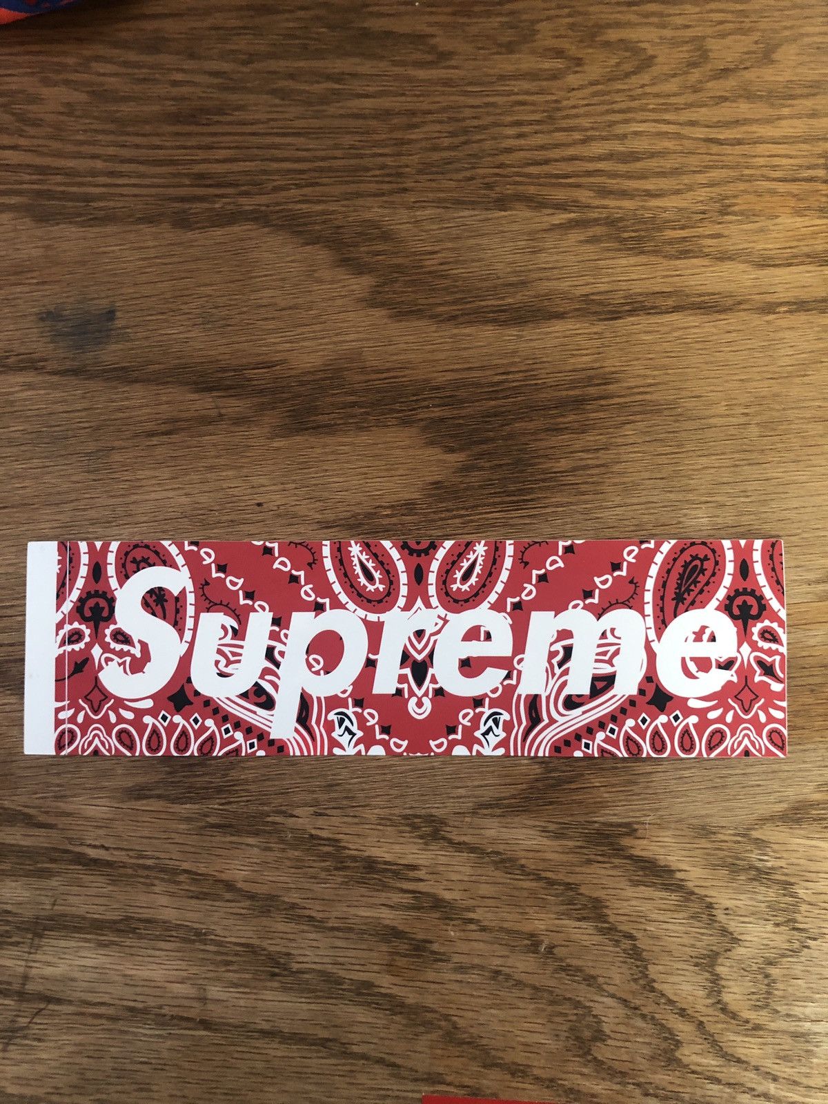 Supreme Paisley Bandana Box Logo Stickers