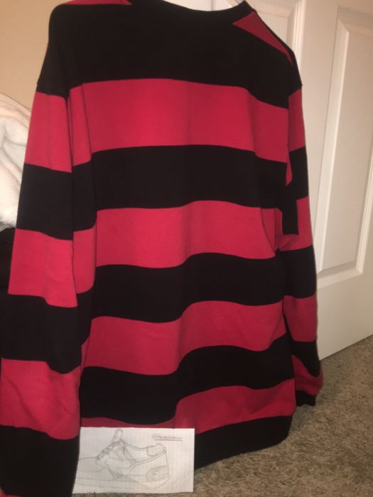 Supreme Supreme Striped Pique Crewneck | Grailed