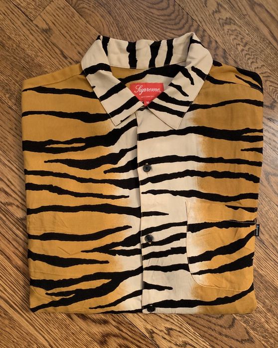 Supreme tiger best sale stripe rayon shirt