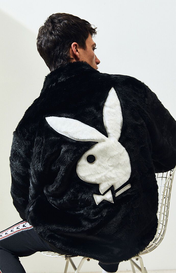 Pacsun Pacsun x Playboy Faux Fur Coach Jacket Grailed
