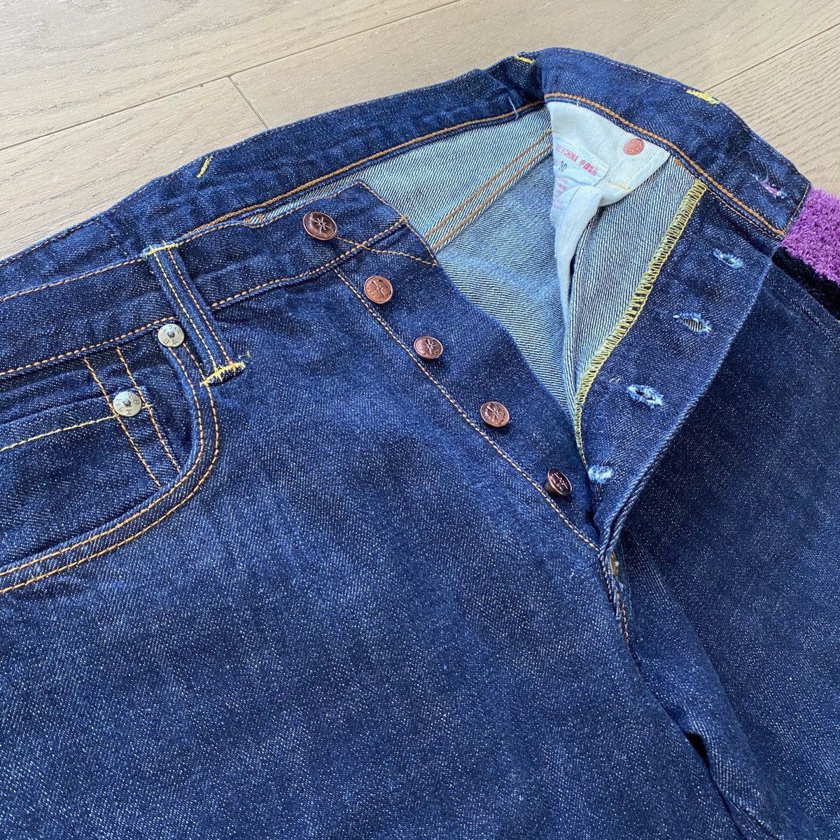 Vintage Evisu Multi Pockets Selvage Denim Jeans (Logo Embroidered) Size US 32 / EU 48 - 3 Thumbnail