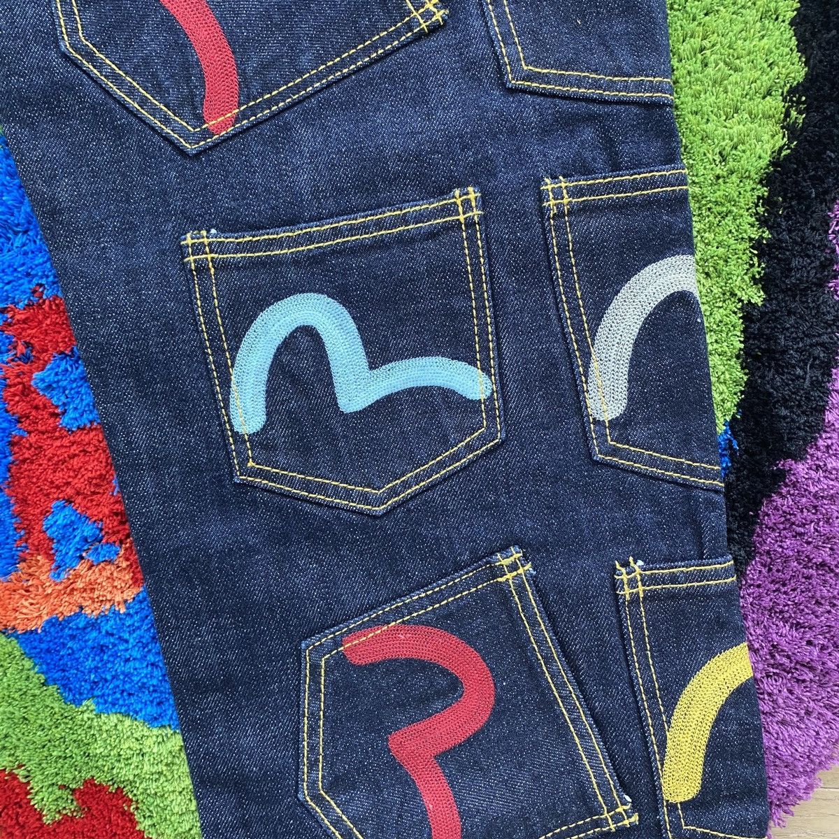Vintage Evisu Multi Pockets Selvage Denim Jeans (Logo Embroidered) Size US 32 / EU 48 - 9 Thumbnail