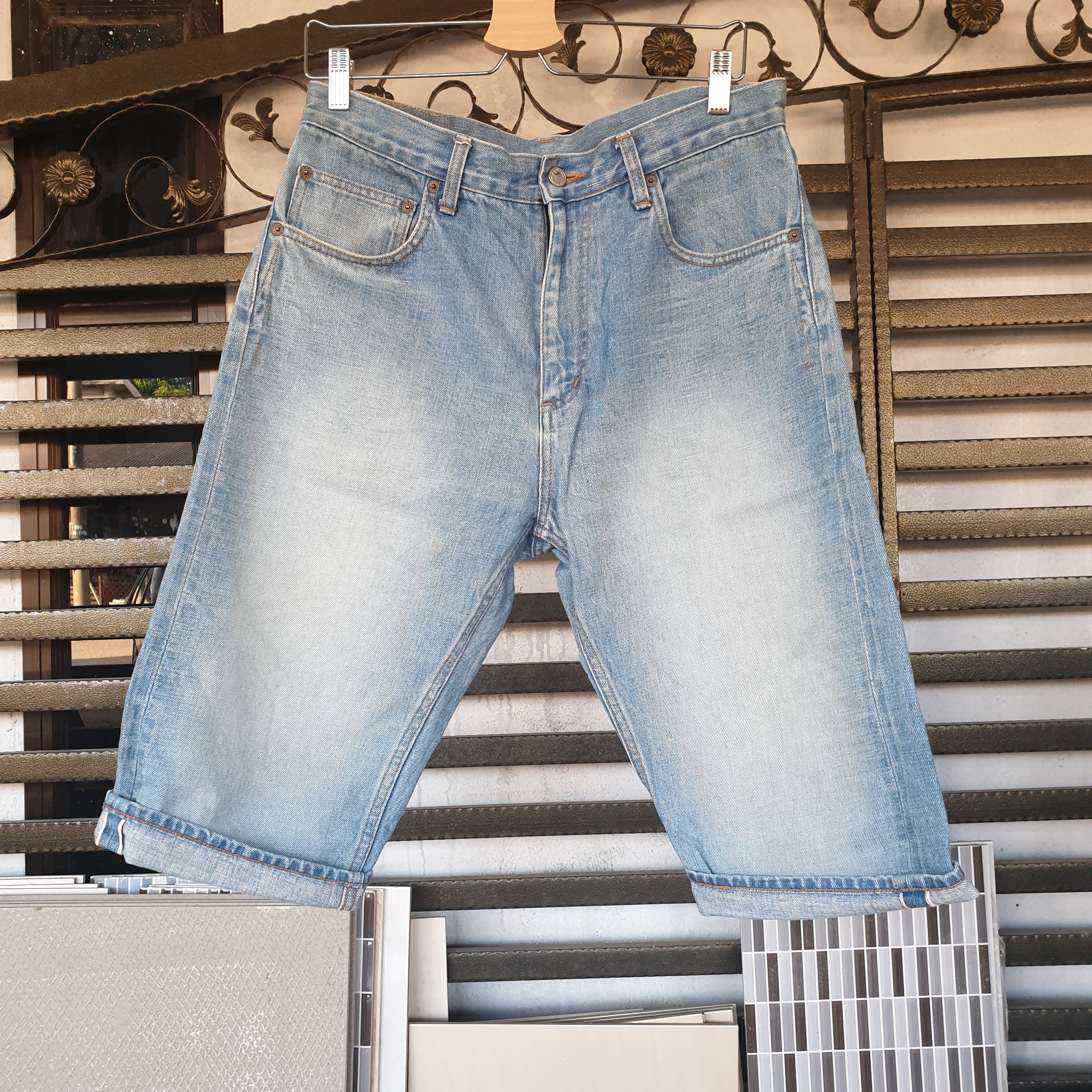 Japanese Brand MACKDADDY SELVEDGE SHORT DENIM Size US 33 - 1 Thumbnail
