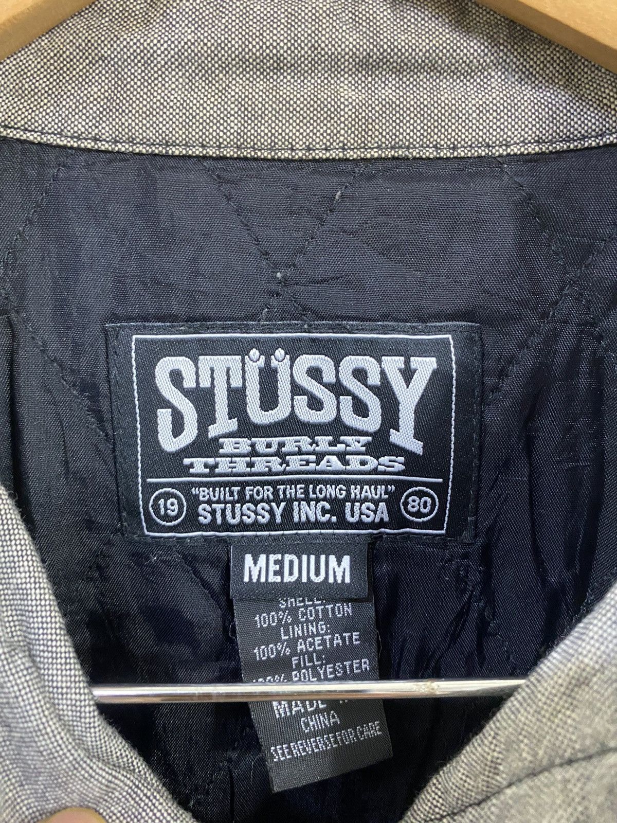Stussy Stussy Button Up Shirt Quilted Double Pocket Burly Threads Size US M / EU 48-50 / 2 - 5 Thumbnail