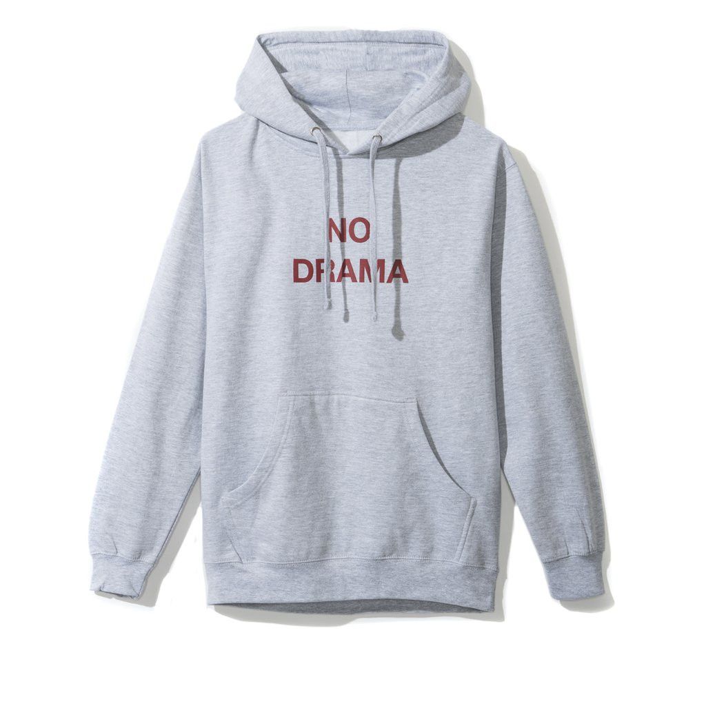 Anti Social Social Club DS ASSC No Drama Logo Dramatic Grey Hoodie in hand Offwhite Grailed