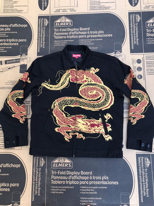 Supreme dragon outlet work jacket black