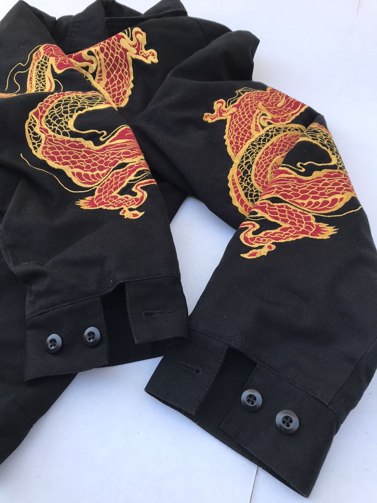 Supreme 18FW Dragon Work Jacket Black Mens M rare !!